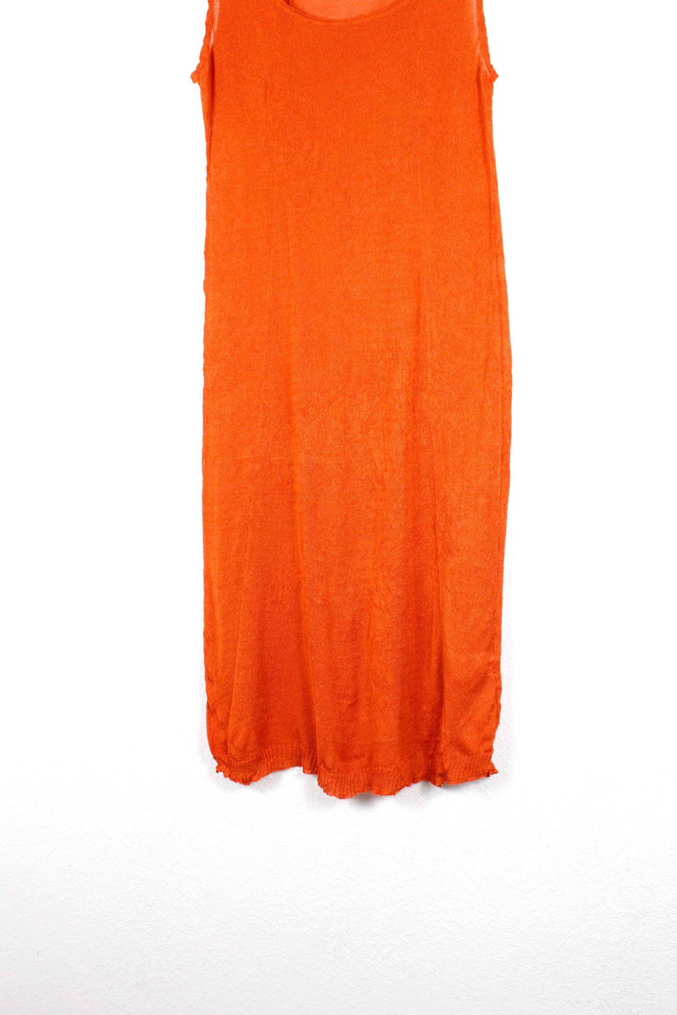 Japanese Brand Aventures Des Toiles Safran Orange Dress Y2K Size XS / US 0-2 / IT 36-38 - 3 Thumbnail