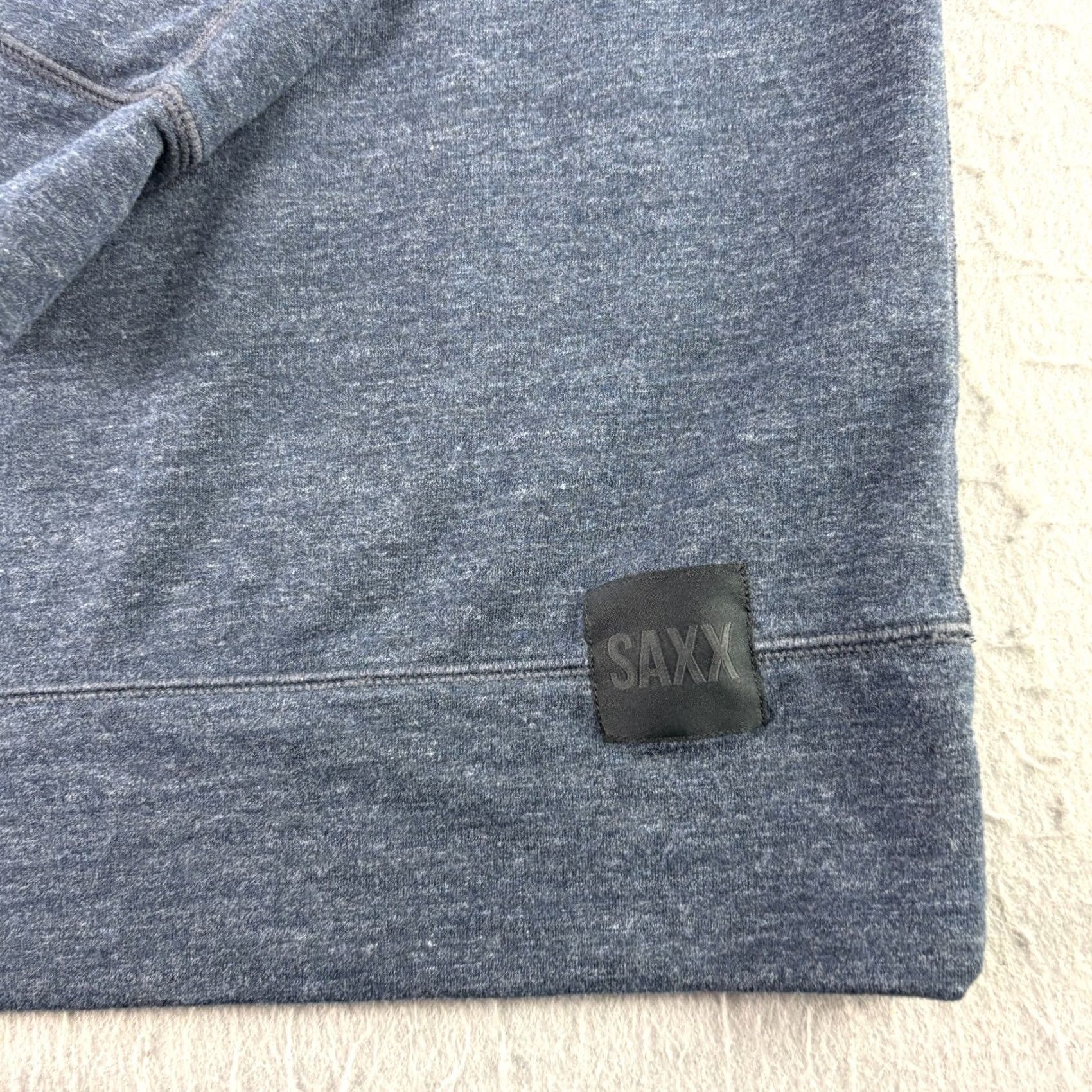 Vintage Saxx Sweatshirt Mens 2XL Blue Pullover Crew Neck Stretch Performance Size US XXL / EU 58 / 5 - 2 Thumbnail
