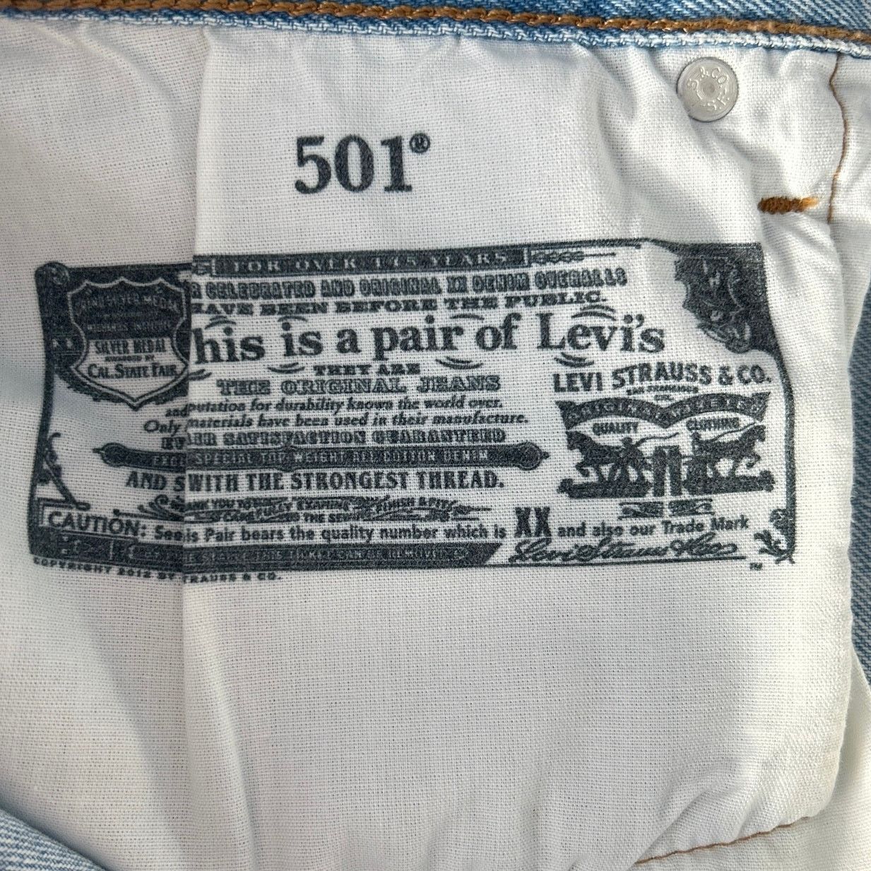 Levi's Womens Levis Button Fly Cropped Blue Jeans 32x26 XL Size 34" / US 12 / IT 48 - 5 Thumbnail