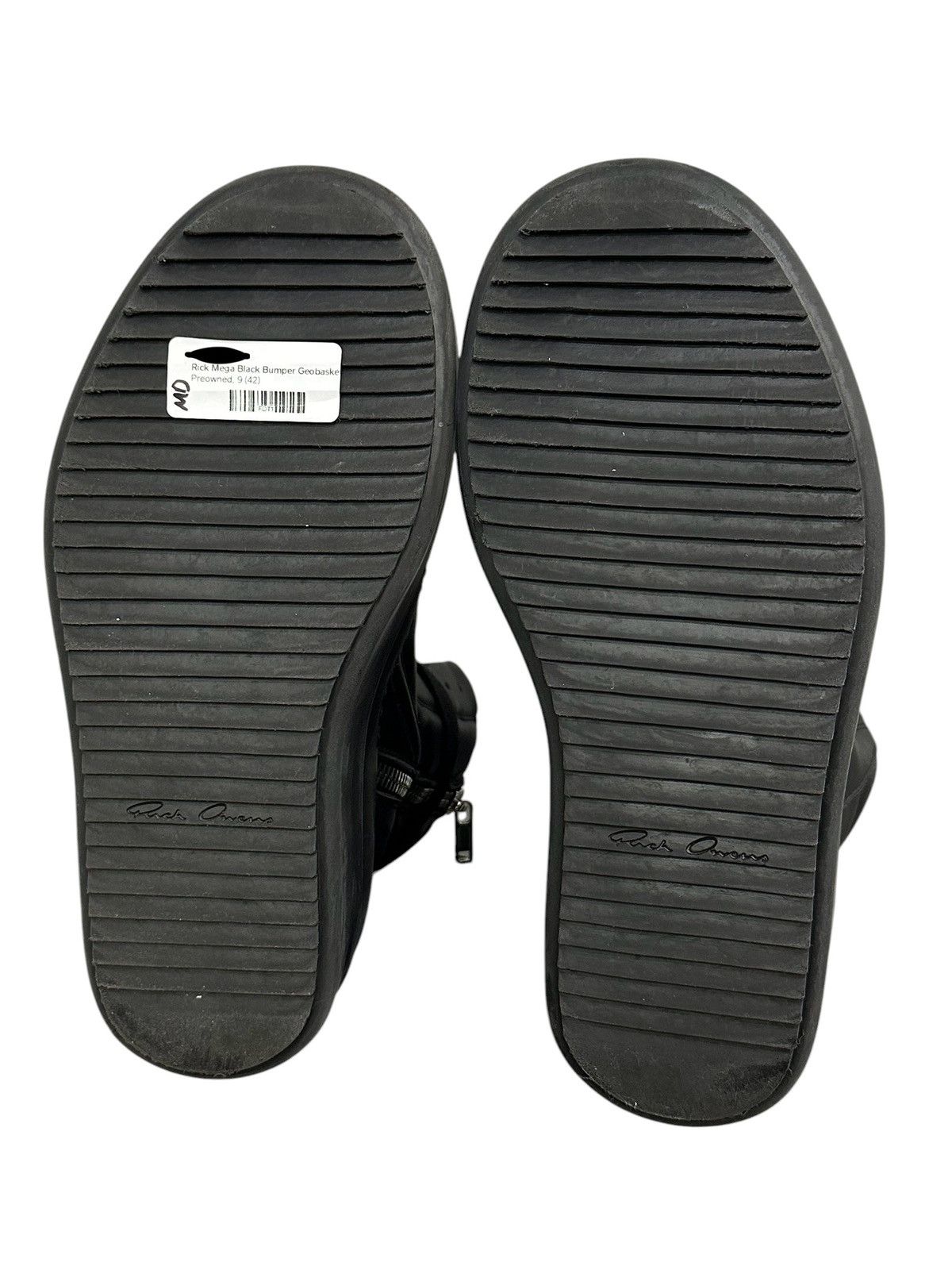 Rick Owens Rick Owens Black Mega Bumper Geobasket Size US 9 / EU 42 - 9 Thumbnail