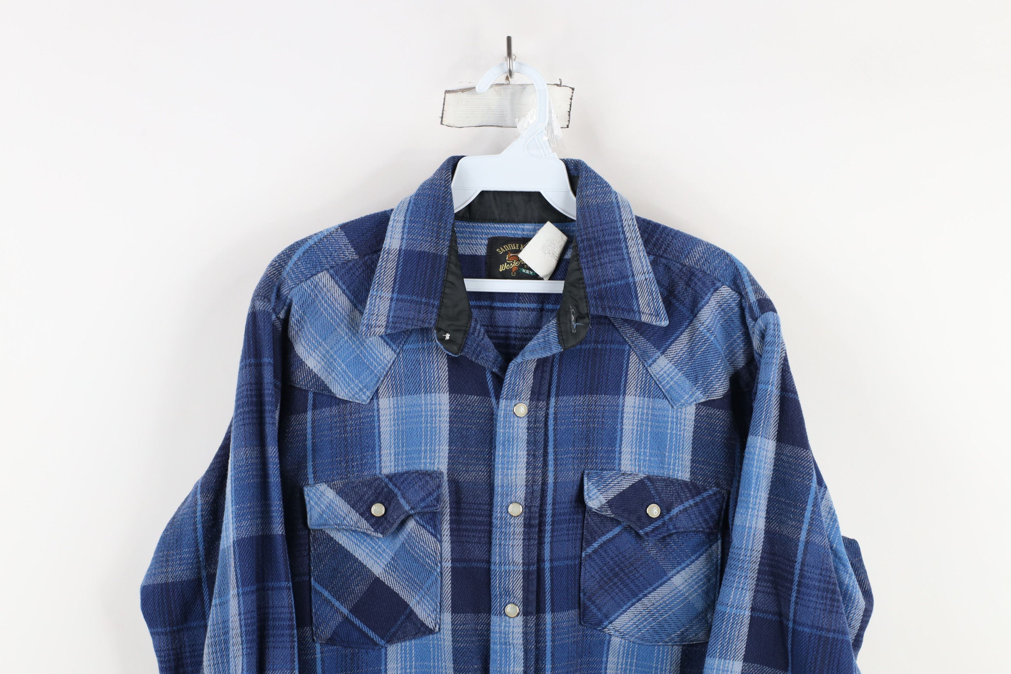 Vintage Vintage 90s Streetwear Heavy Western Snap Button Shirt Size US XL / EU 56 / 4 - 2 Thumbnail
