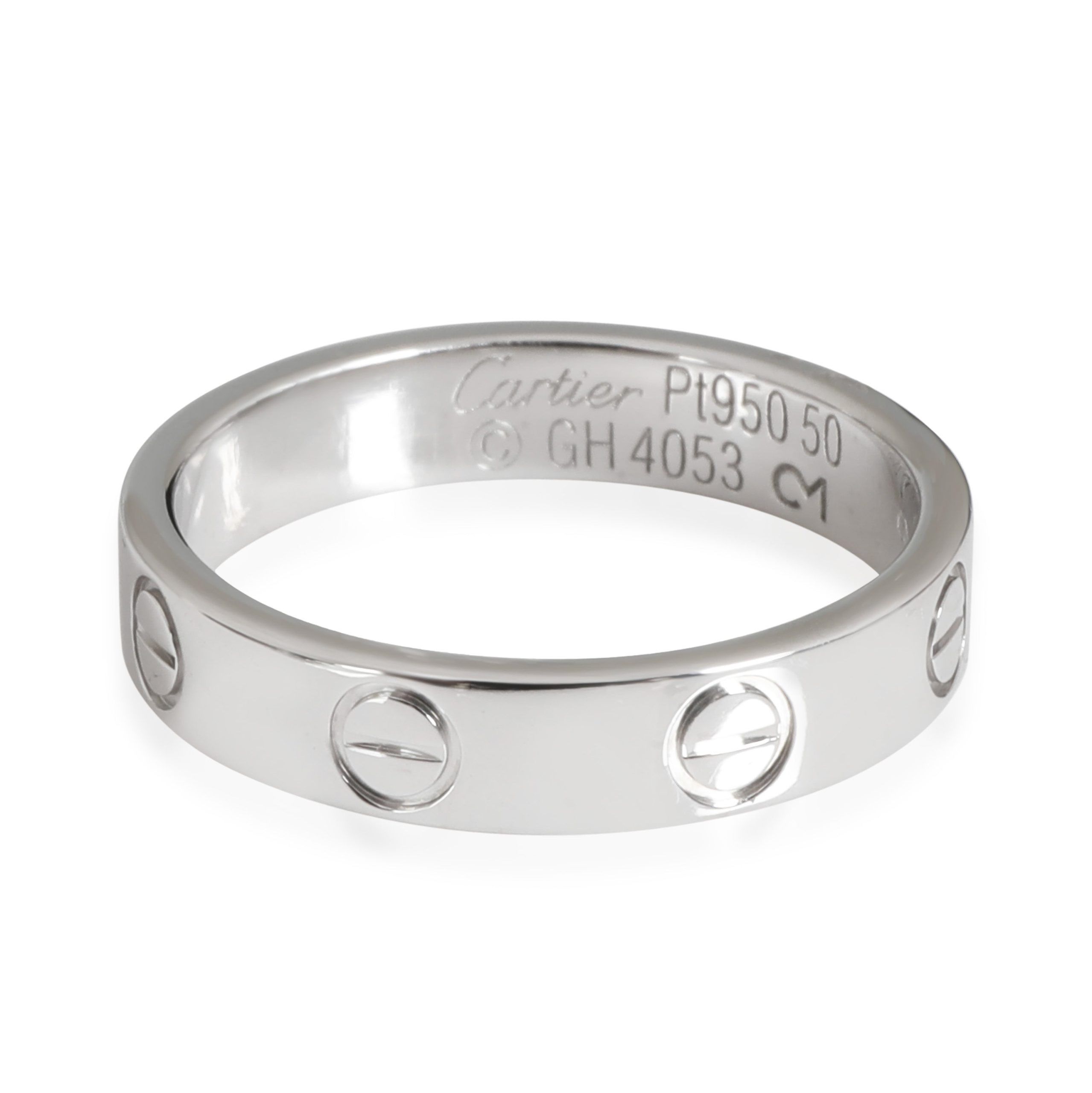 image of Cartier Love Wedding Band In Platinum in Silver, Women's