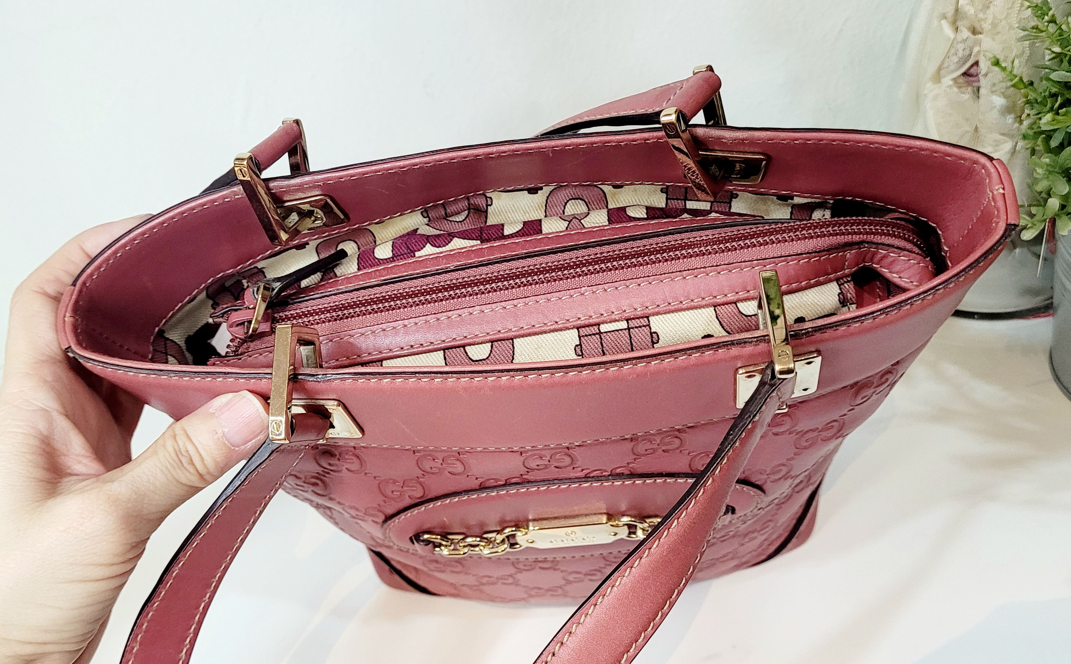 Gucci Gucci GG Guccissima Punch Tote Handbag 145994 Size ONE SIZE - 8 Thumbnail