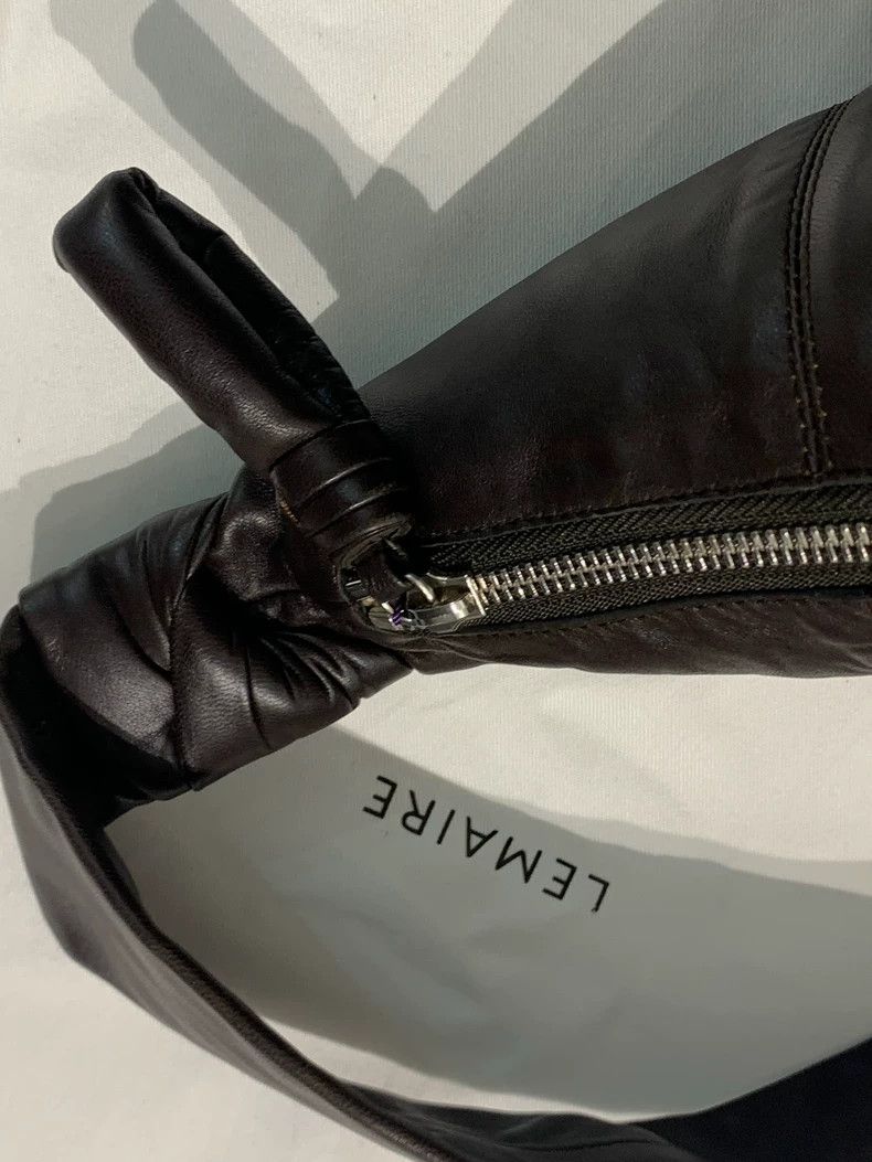 Lemaire Lemaire dark chocolate color small size lamb leather horn Size ONE SIZE - 2 Thumbnail
