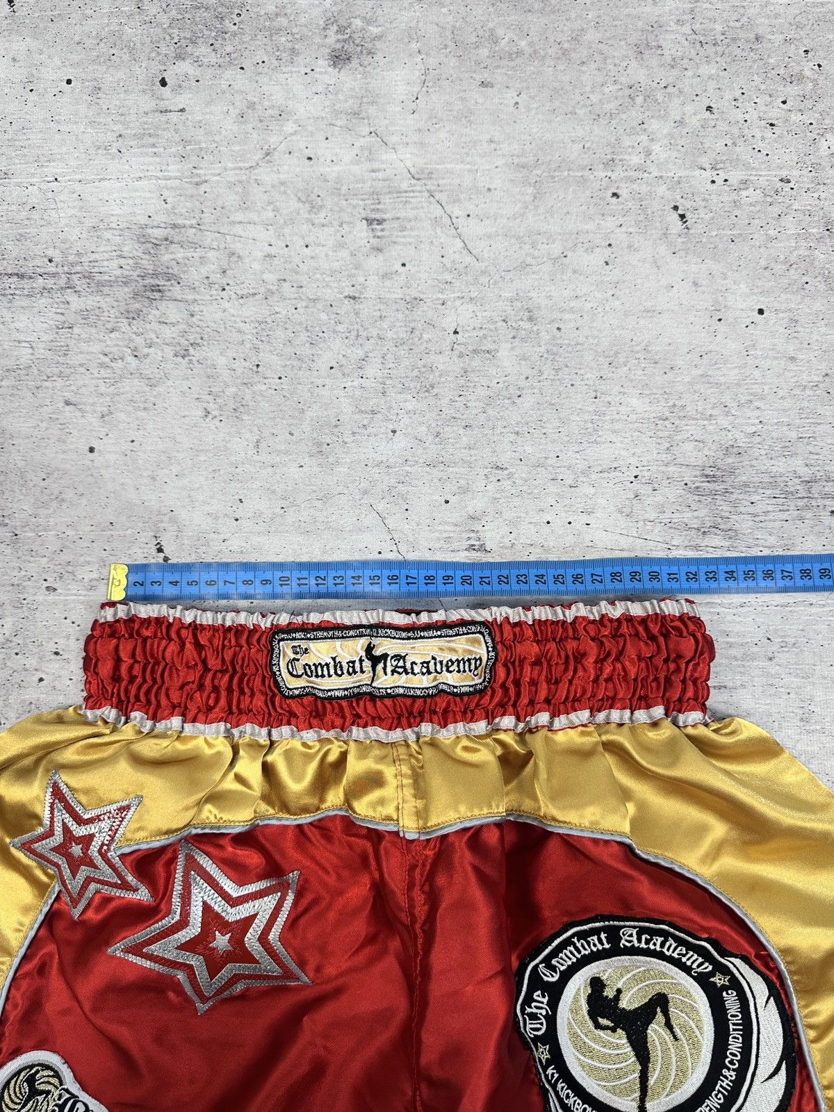 Other Combat Academy Muay Thai Boxing Shorts Satin Red/Gold Stars Size US 32 / EU 48 - 10 Thumbnail
