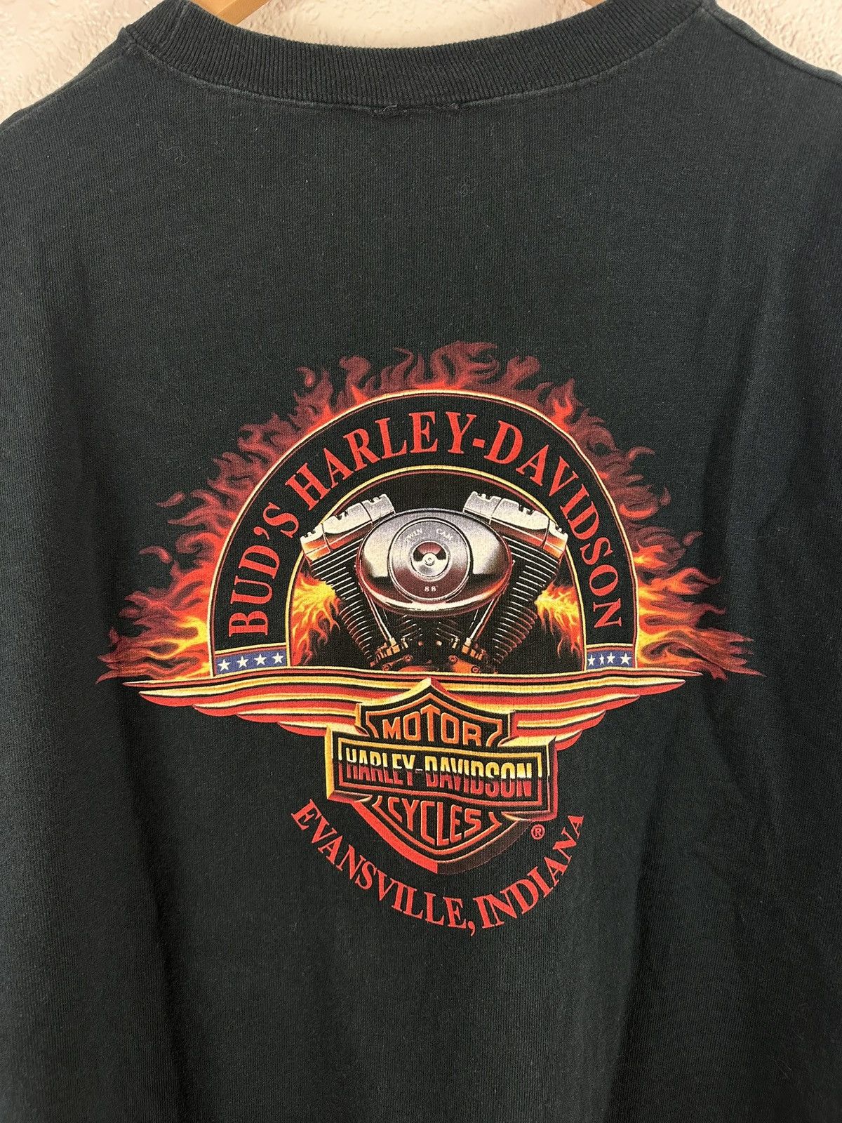 Harley Davidson Vintage Harley-Davidson long sleeve bold flame logo graphic Size US XL / EU 56 / 4 - 5 Thumbnail
