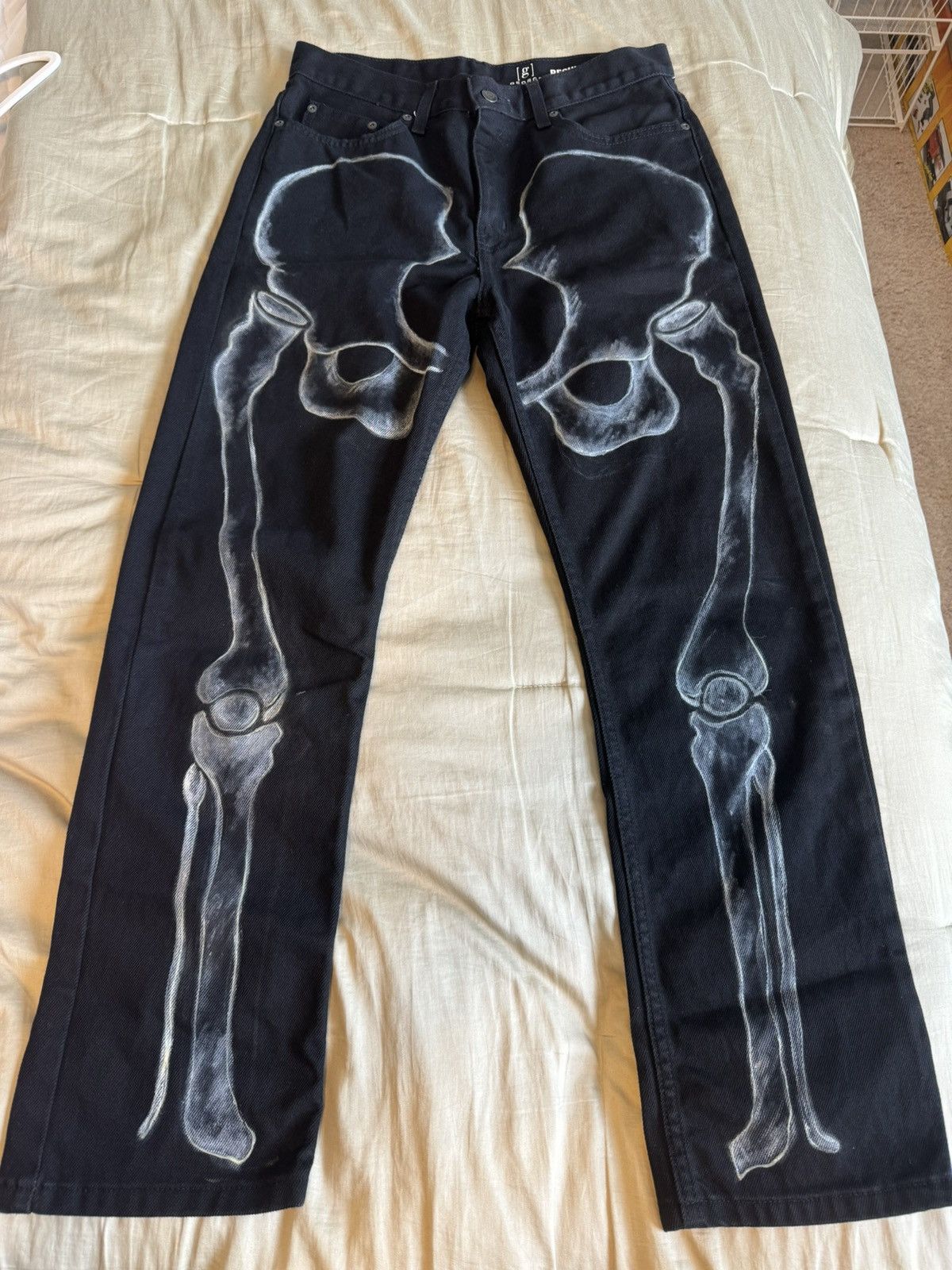 Custom Skeleton Jeans Size 30x30