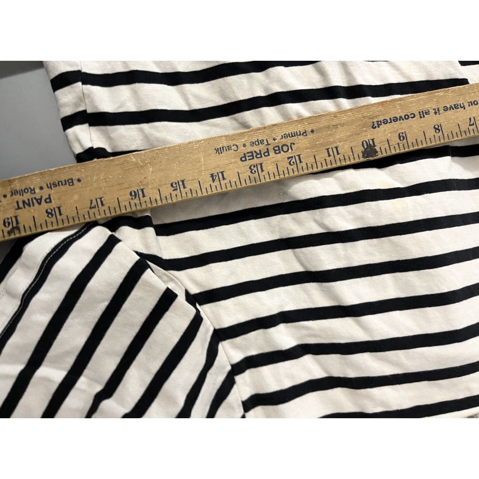 Gap Gap T-Shirt Women L Blue & White Striped Exposed Zipper Crew Neck Short Sleeve Nautical Basic Size L / US 10 / IT 46 - 5 Thumbnail