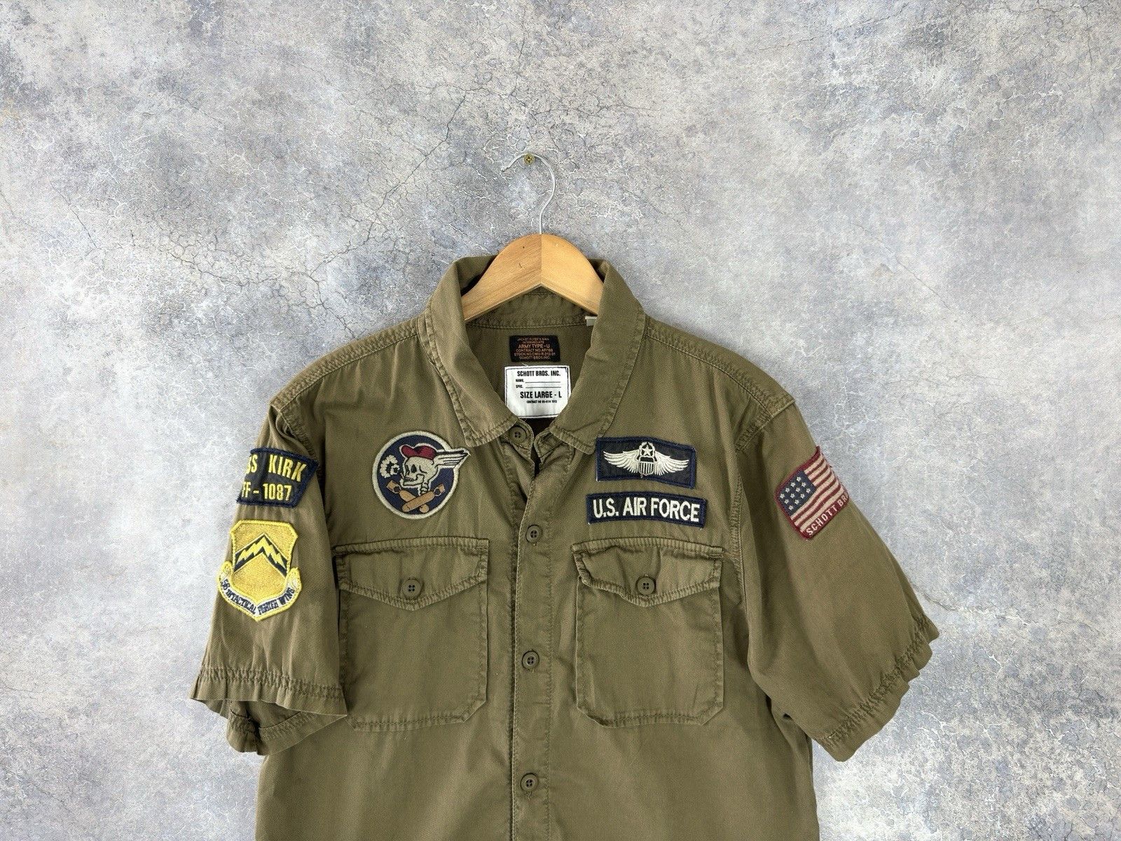 Schott Schott Flyers Intermediate US Air Force Military Shirt Size US L / EU 52-54 / 3 - 4 Thumbnail