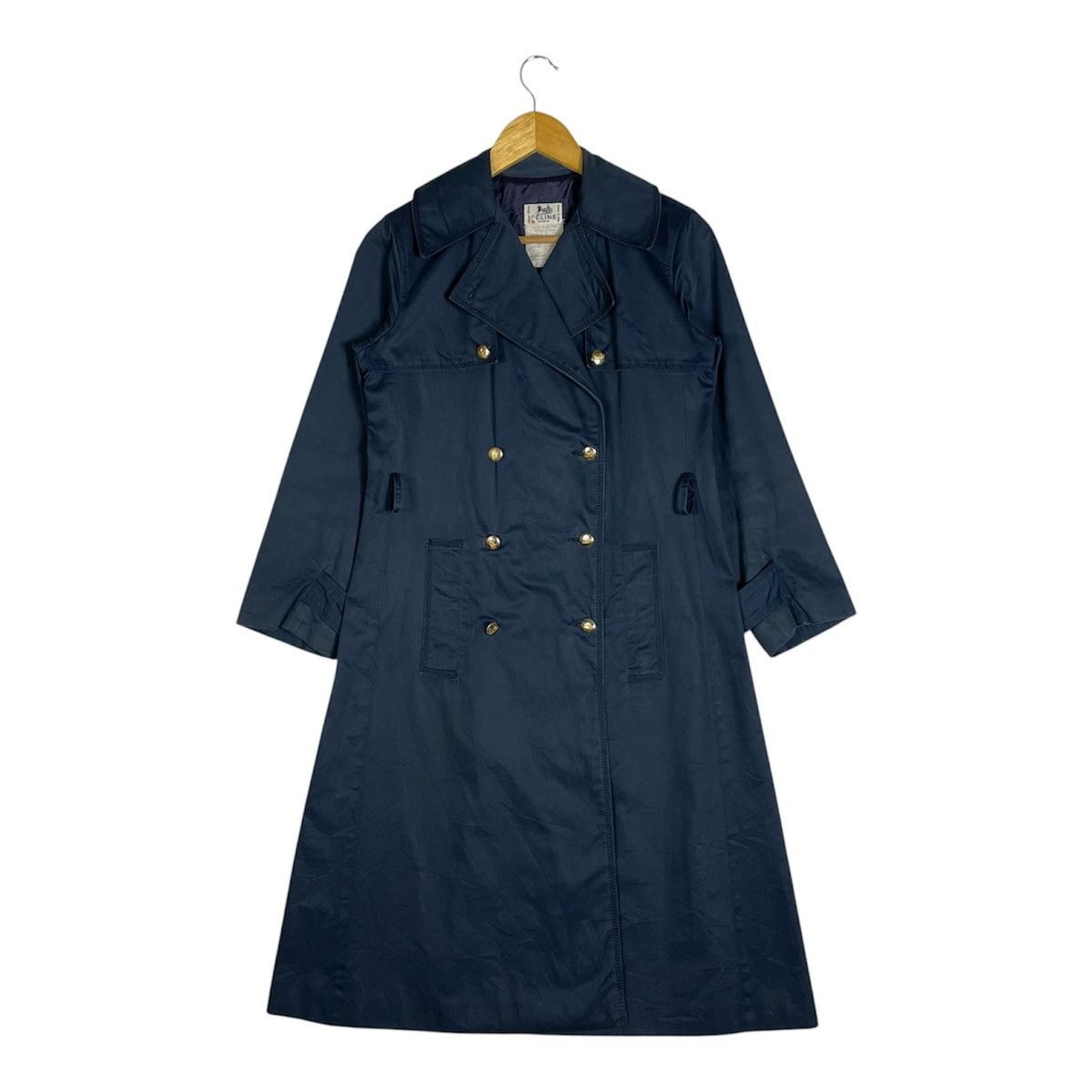 Celine 70S CELINE PARIS CARRIAGE LOGO TRENCH COAT WITH GOLD BUTTONS Size S / US 4 / IT 40 - 1 Thumbnail