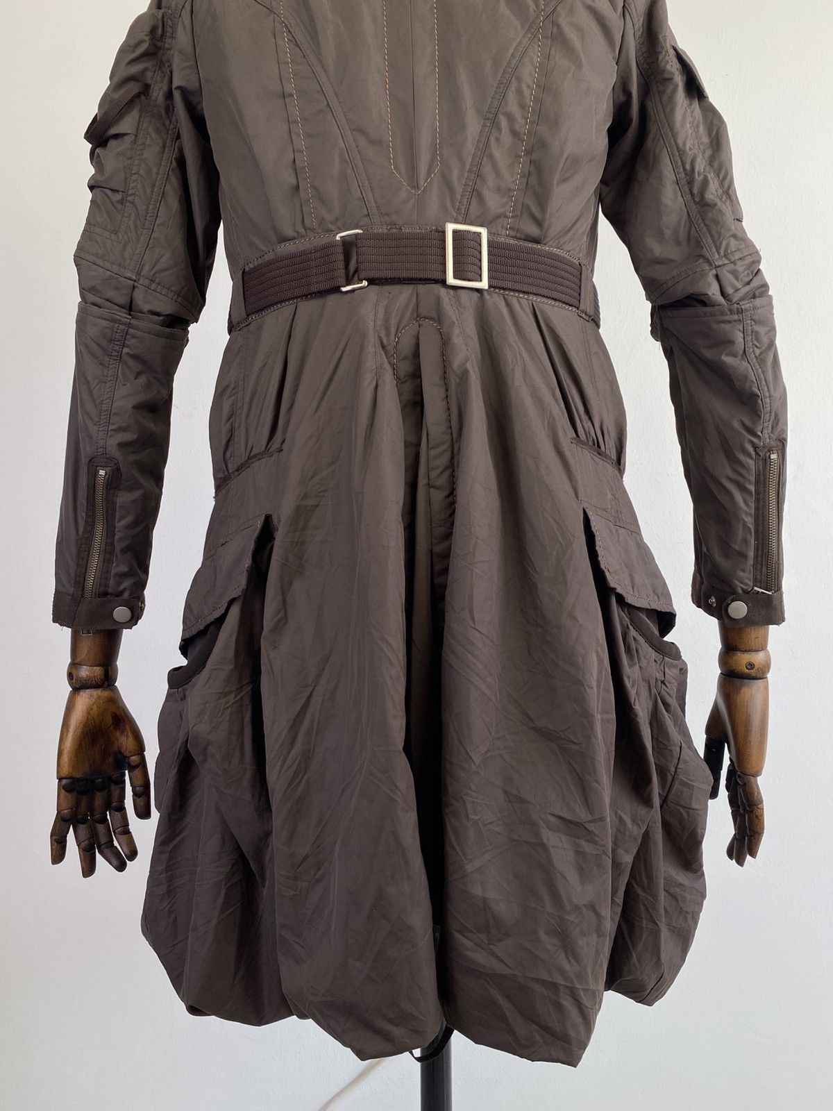 Marithe + Francois Girbaud 2000’s MFG Parachute Bondage Cargo Jacket Size L / US 10 / IT 46 - 10 Thumbnail