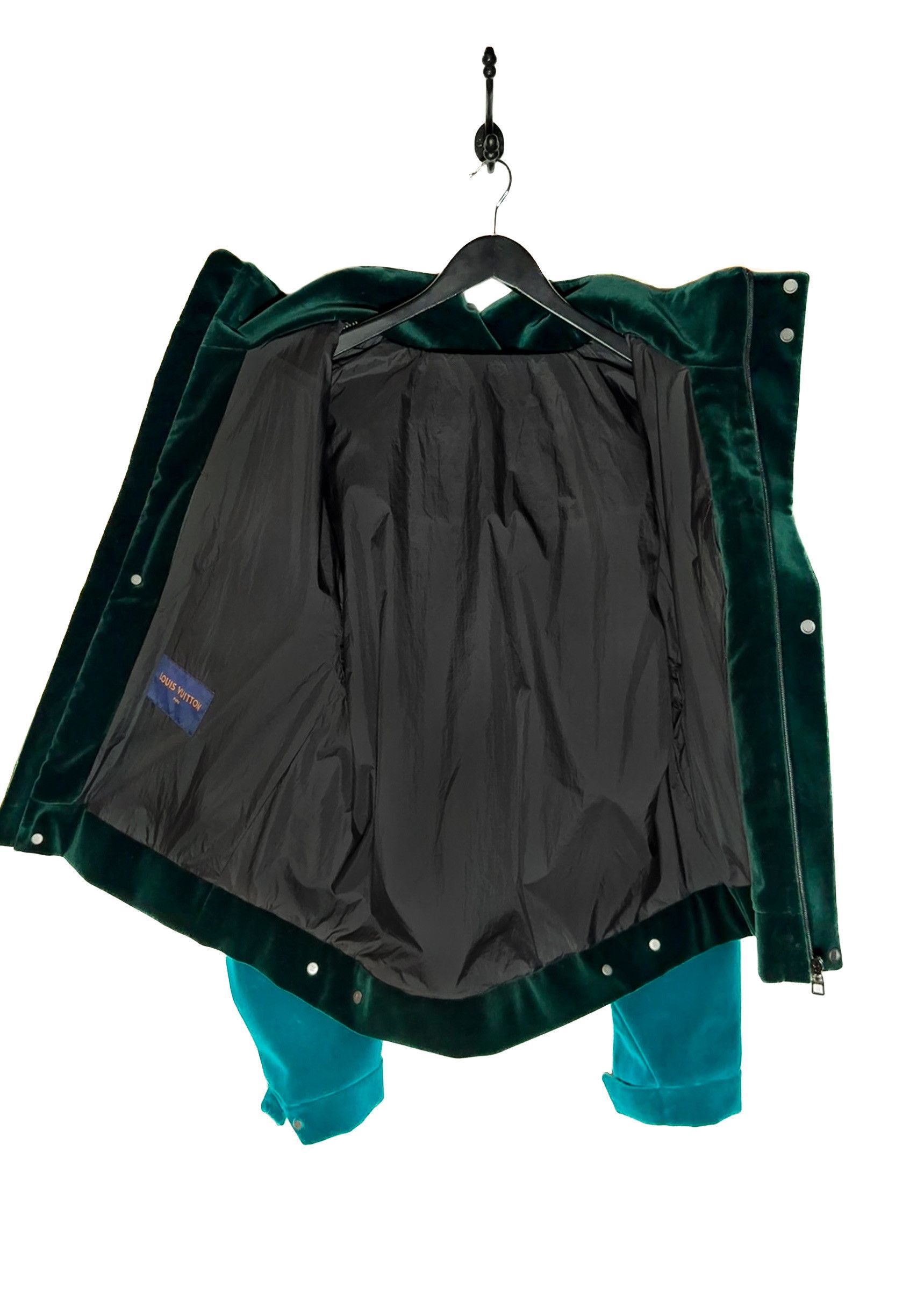 Louis Vuitton Louis Vuitton Colorblock Green Velvet Windbreaker Jacket Size US XL / EU 56 / 4 - 6 Thumbnail