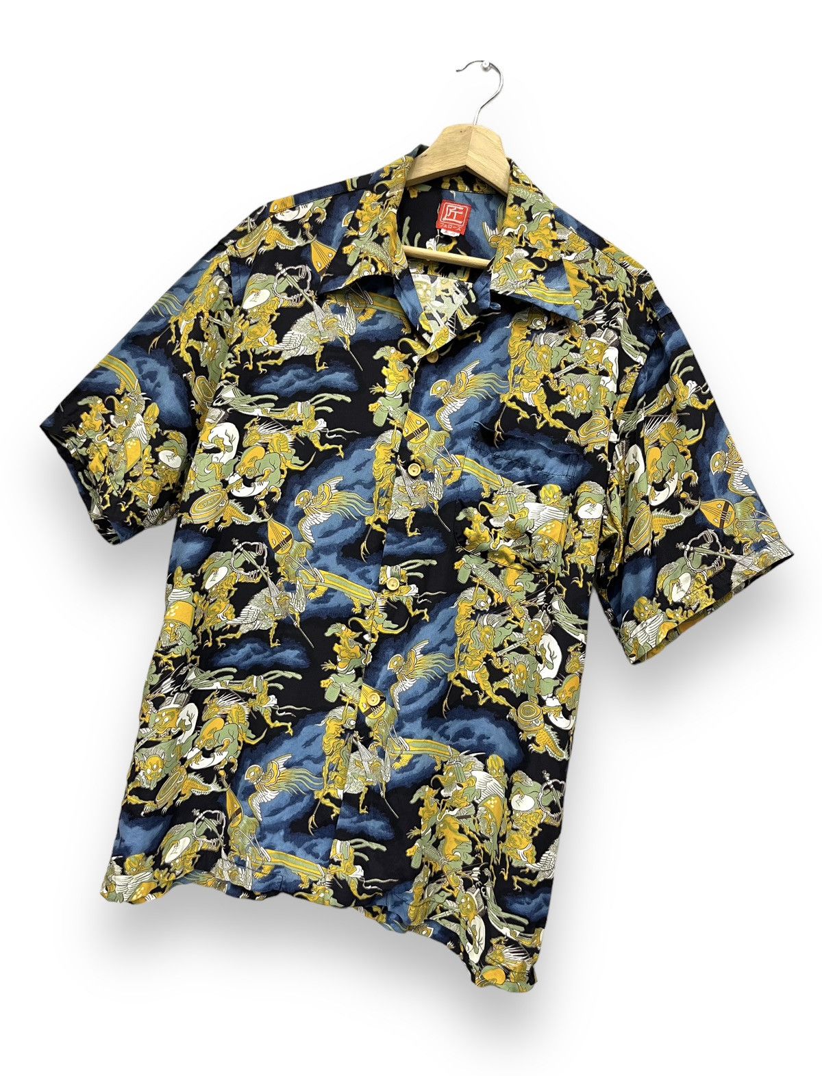 Pherrow's Vtg PHERROWS Art Demonic Full Print Tattoo Wear Rayon Shirt Size US M / EU 48-50 / 2 - 1 Thumbnail