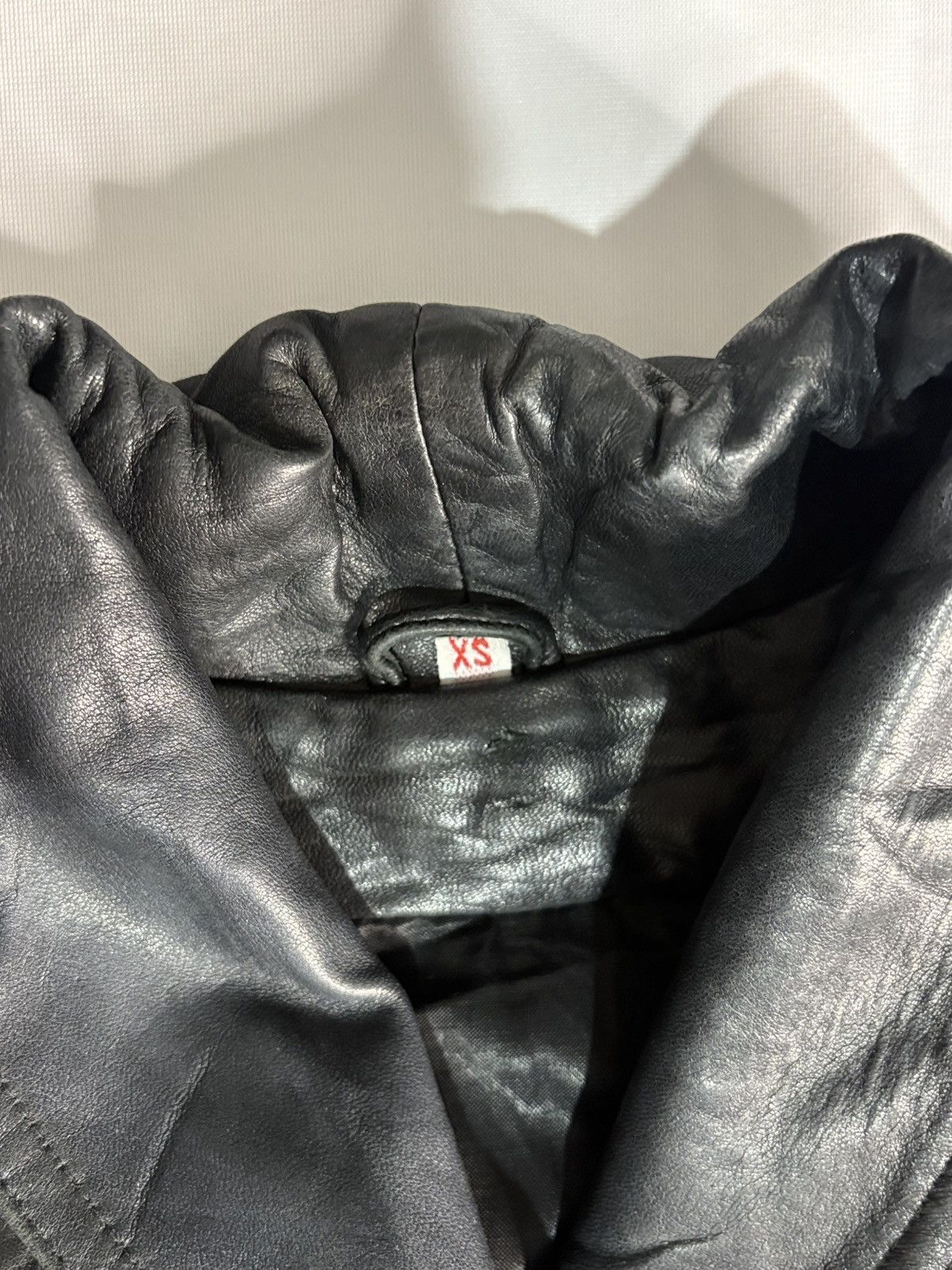 Vintage Vintage 90s Button Up Leather Trench Coat | $80 Size XS / US 0-2 / IT 36-38 - 3 Thumbnail