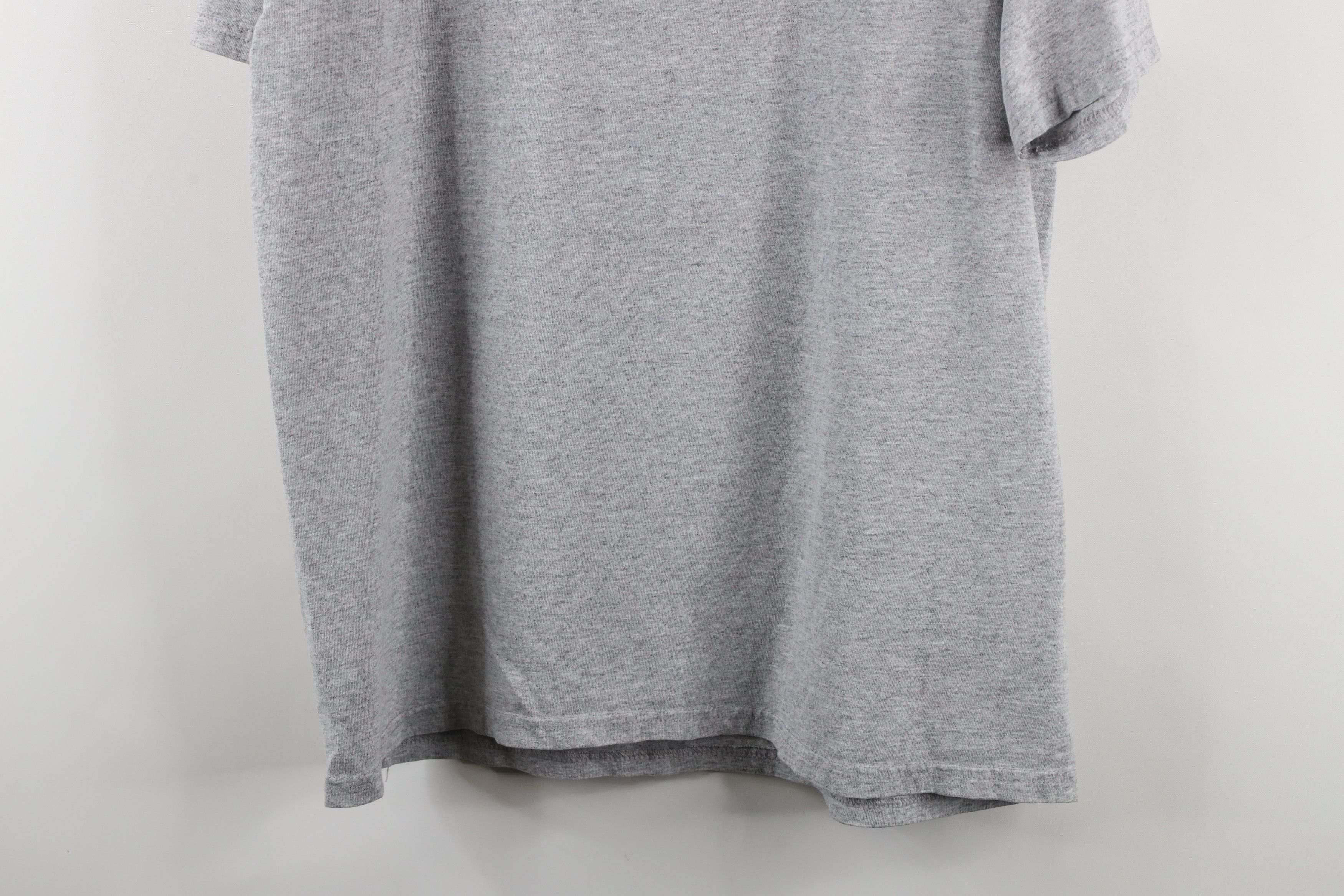 Hanes × Vintage Vintage 90s Hanes Heavyweight Blank T-Shirt Heather Gray Size US L / EU 52-54 / 3 - 9 Thumbnail