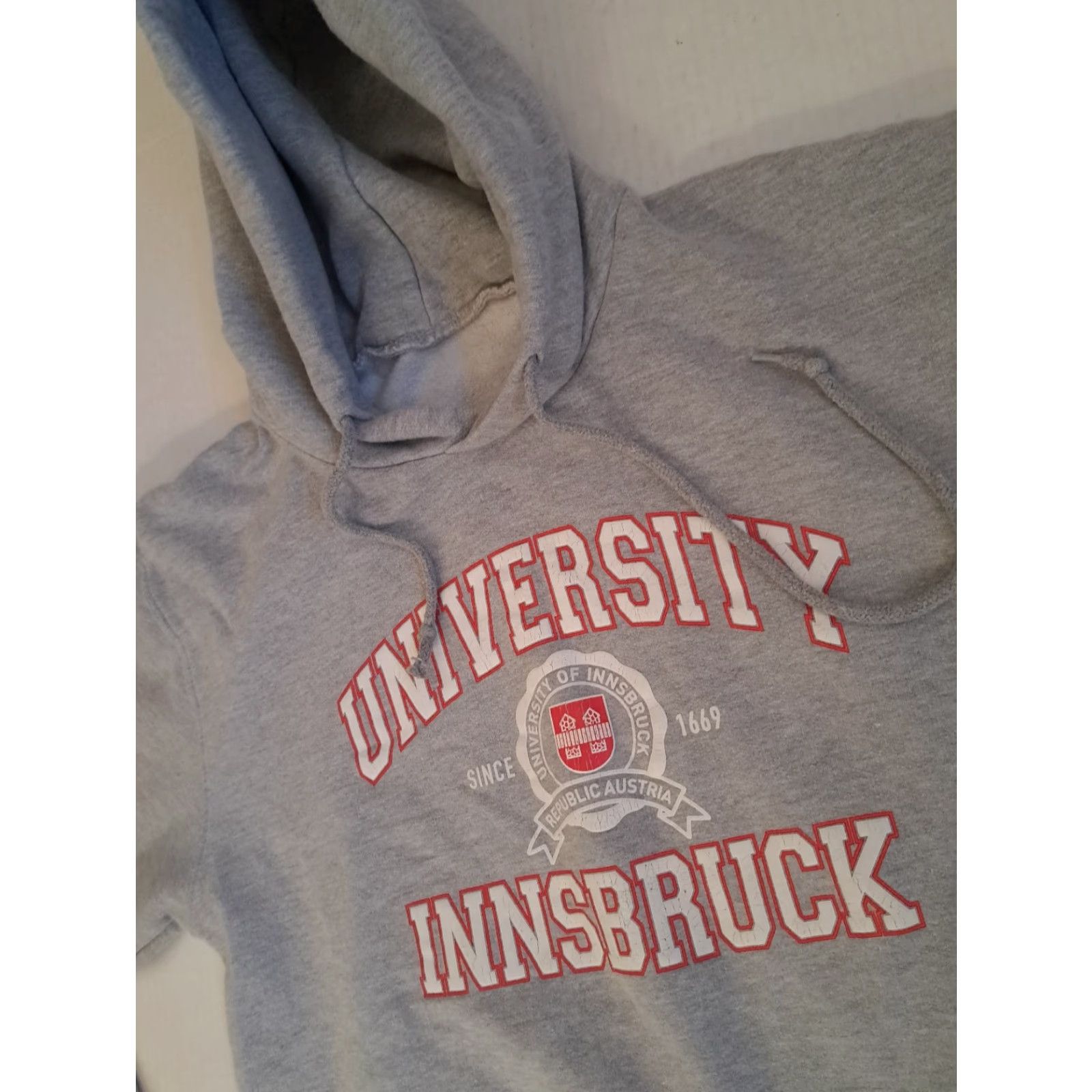 Vintage VINTAGE Austria Innsbruck University Sweatshirt Hoodie Medium Women Gray 100% Cotton Pockets Skiing Ski Pullover Hoodie Size M / US 6-8 / IT 42-44 - 3 Thumbnail