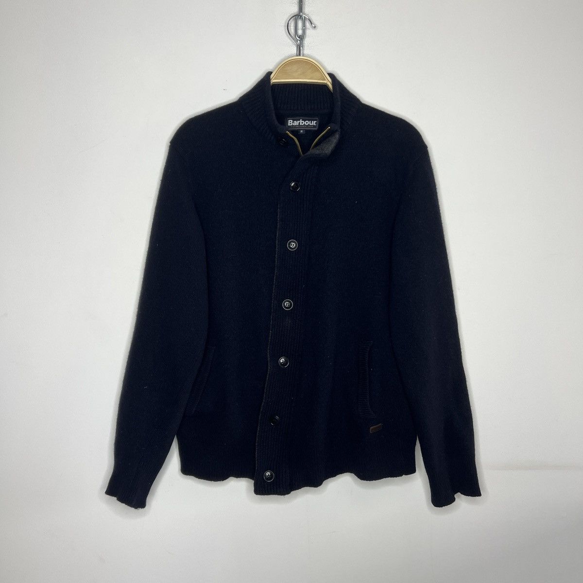 Barbour Barbour Wool Knit Cardigan Button Up Zip Navy Jacket Size US L / EU 52-54 / 3 - 1 Thumbnail