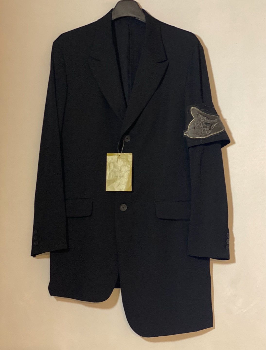 Yohji Yamamoto yohji yamamoto pour homme 20/21aw asymmetry jacket  