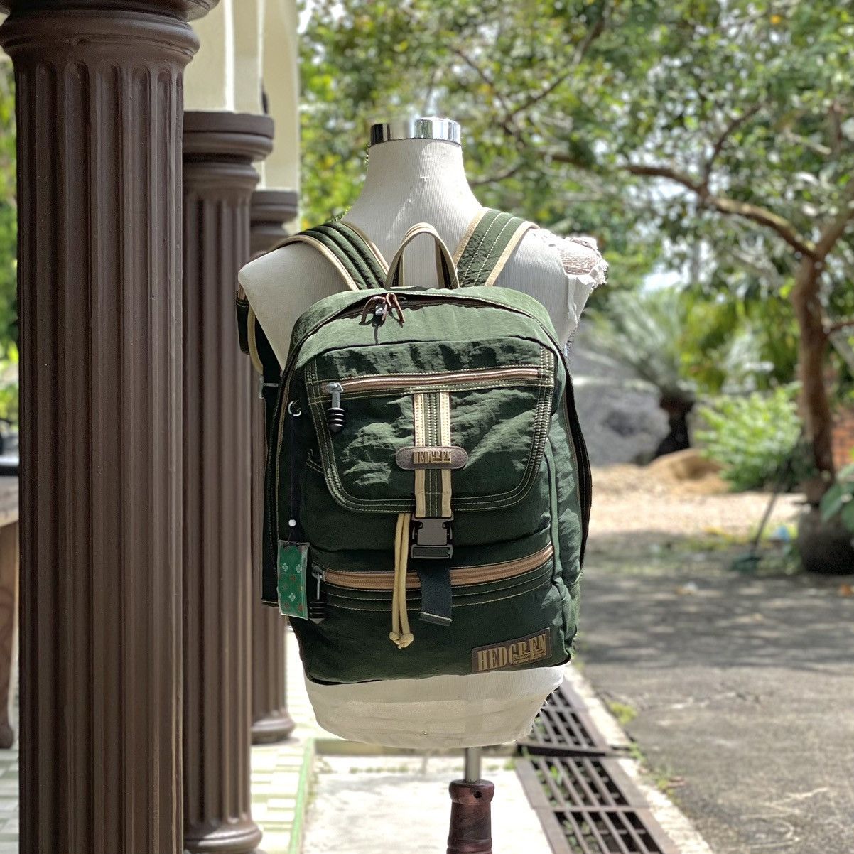 Japanese Brand ❗️ RARE GREEN ARMY HEDGREN BY XAVIER KEGELS BACKPACK Size ONE SIZE - 1 Thumbnail