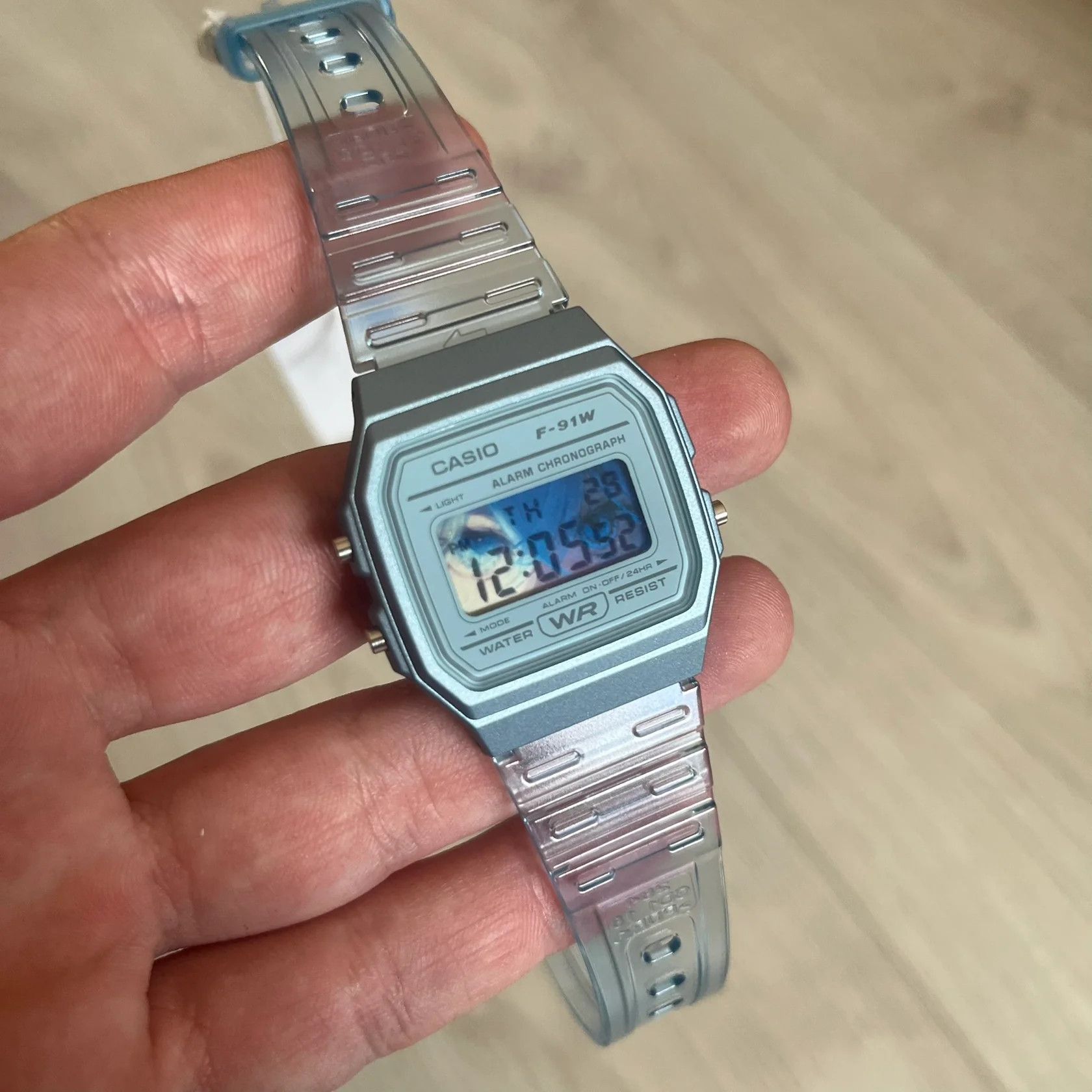 Casio Casio F-91W "Ocean Eyes" Blue Digital Watch Size ONE SIZE - 5 Thumbnail
