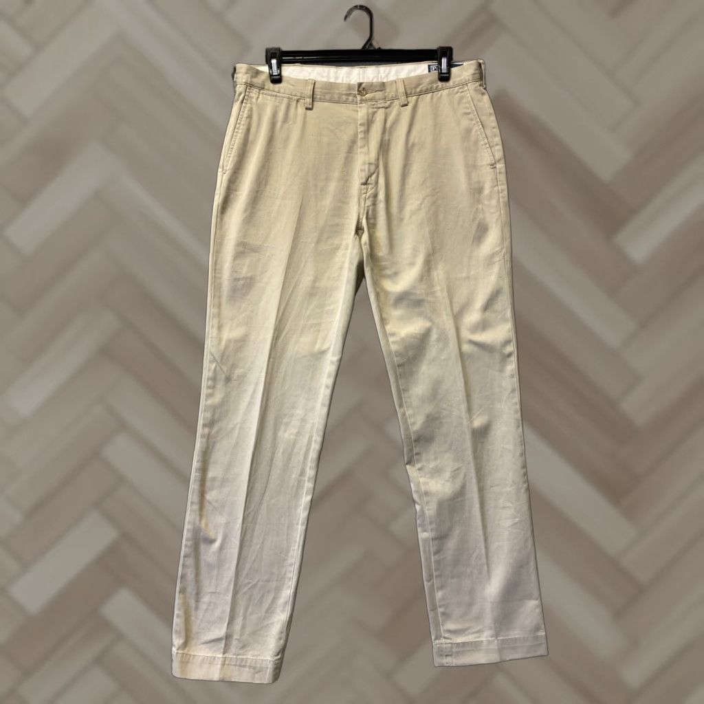 Polo Ralph Lauren VINTAGE Polo Ralph Lauren Chino Pants Men's 36x34 Beige Cotton 90s Casual Workwear Size US M / EU 48-50 / 2 - 1 Thumbnail