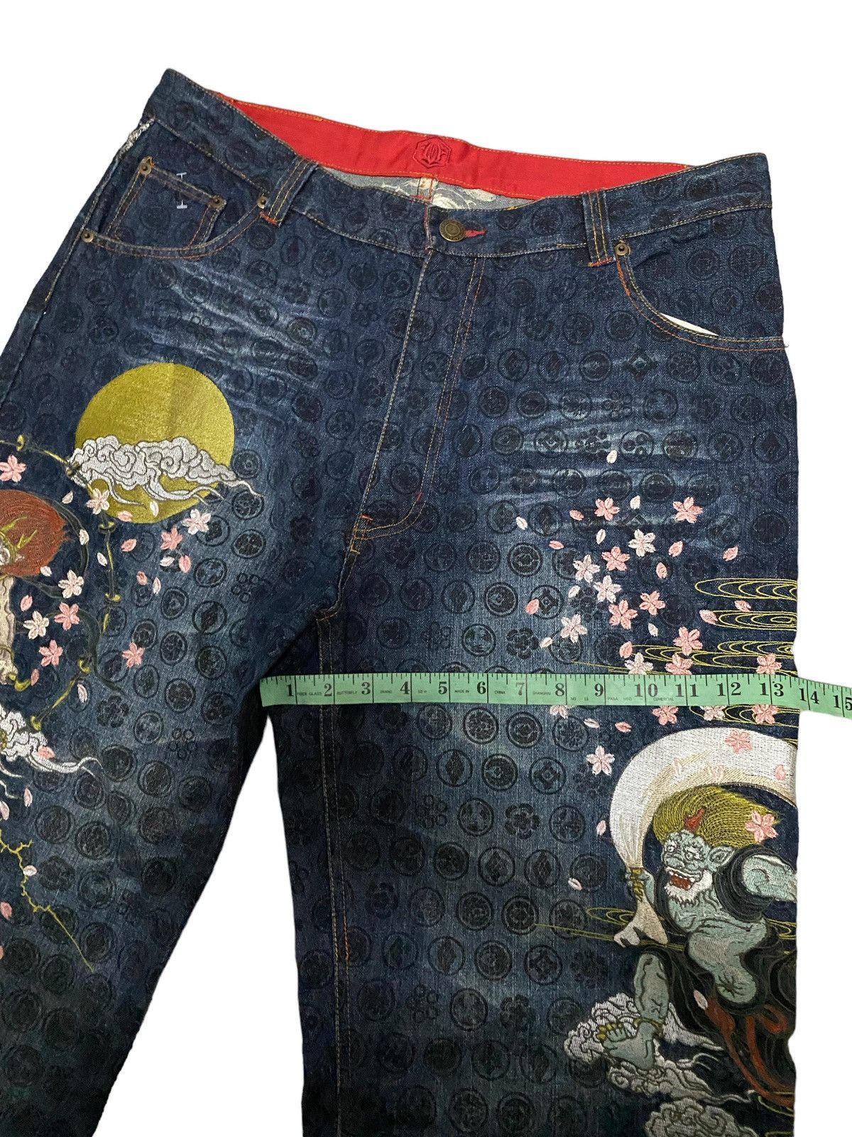 Vintage vintage The Japanese Tradition Embroided Denim Jeans Size US 38 / EU 54 - 13 Thumbnail