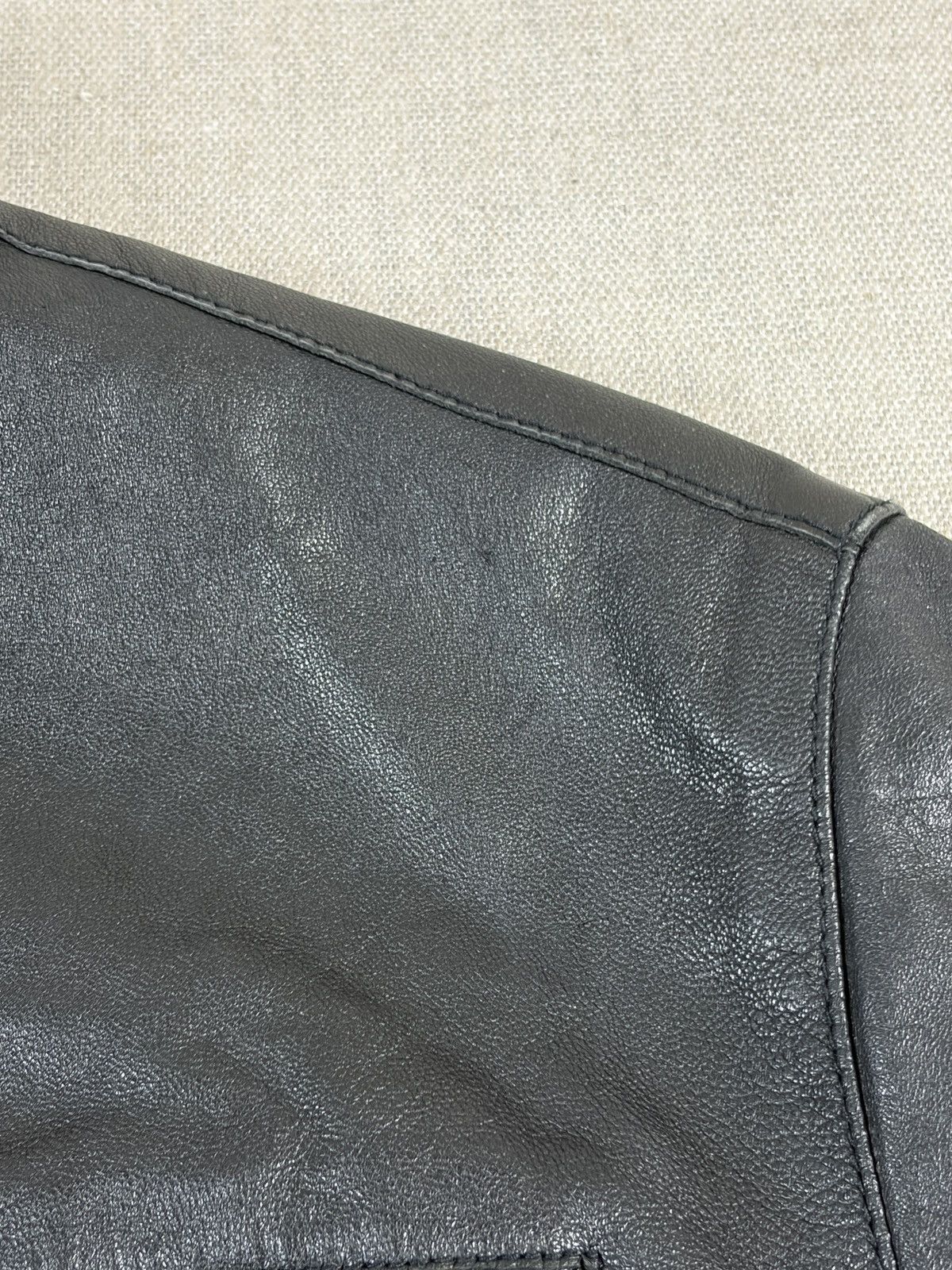 Emporio Armani Emporio Armani Leather Biker Jacket Vintage Archive Black Size US M / EU 48-50 / 2 - 5 Thumbnail