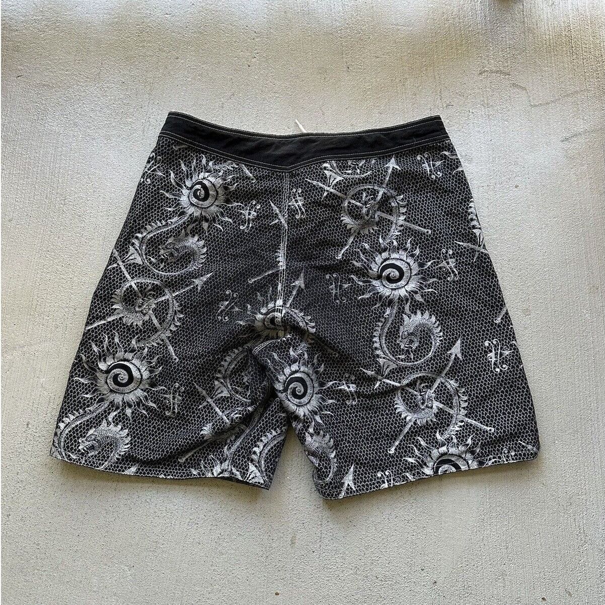 Rusty × Vintage VTG 90s DRAGON BLACK SWIM SHORTS Mens 36 Size US 36 / EU 52 - 3 Thumbnail