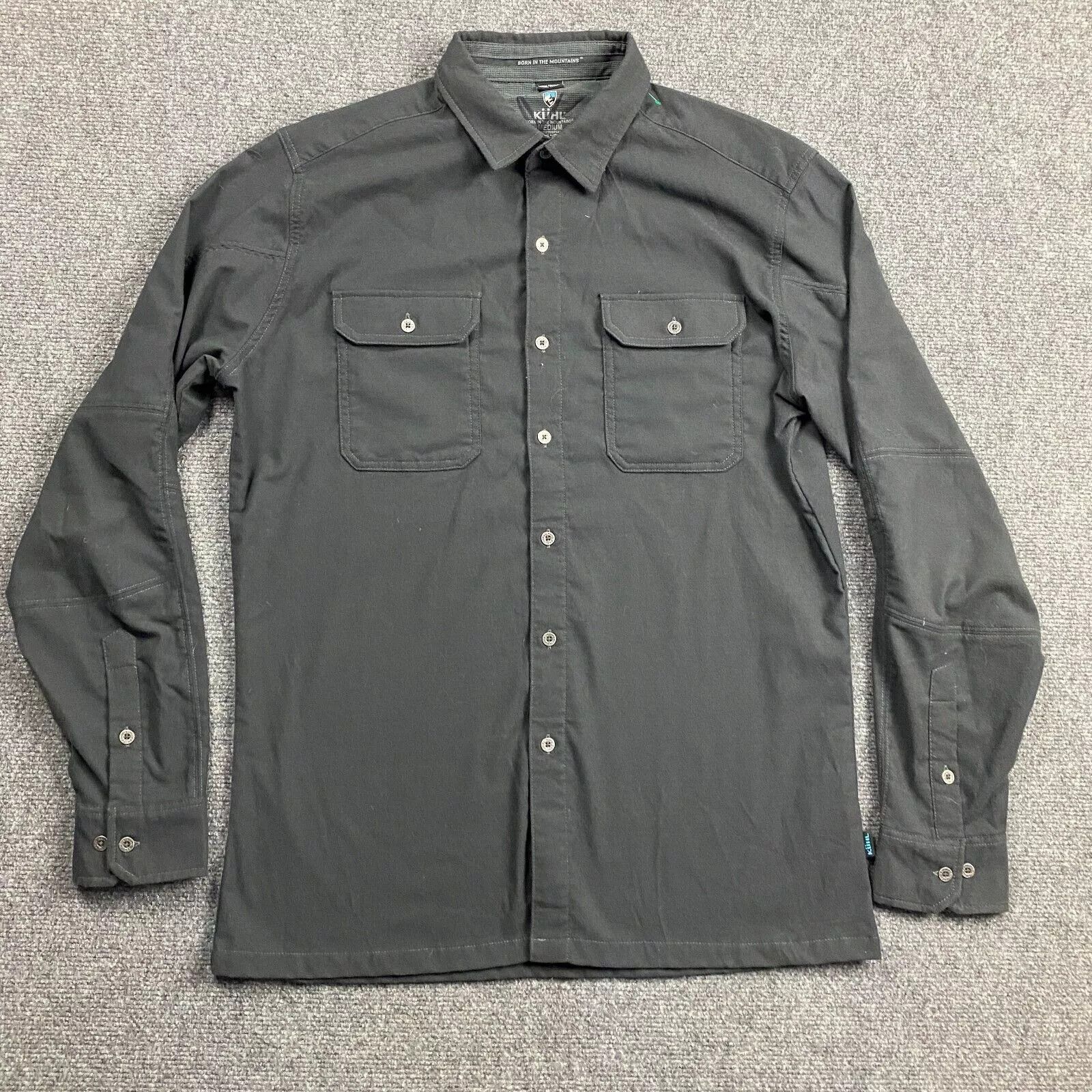 Kuhl Kuhl Shirt Men's Medium Gray Flannel Button Up Hollowcore Size US M / EU 48-50 / 2 - 1 Thumbnail