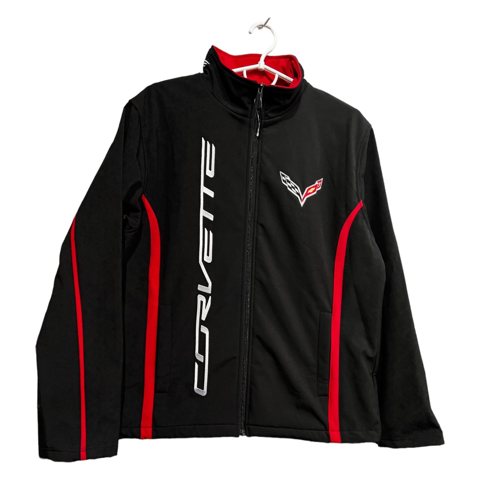 image of Chevrolet Corvette Racing Jacket Softshell Size L in Black, Men's
