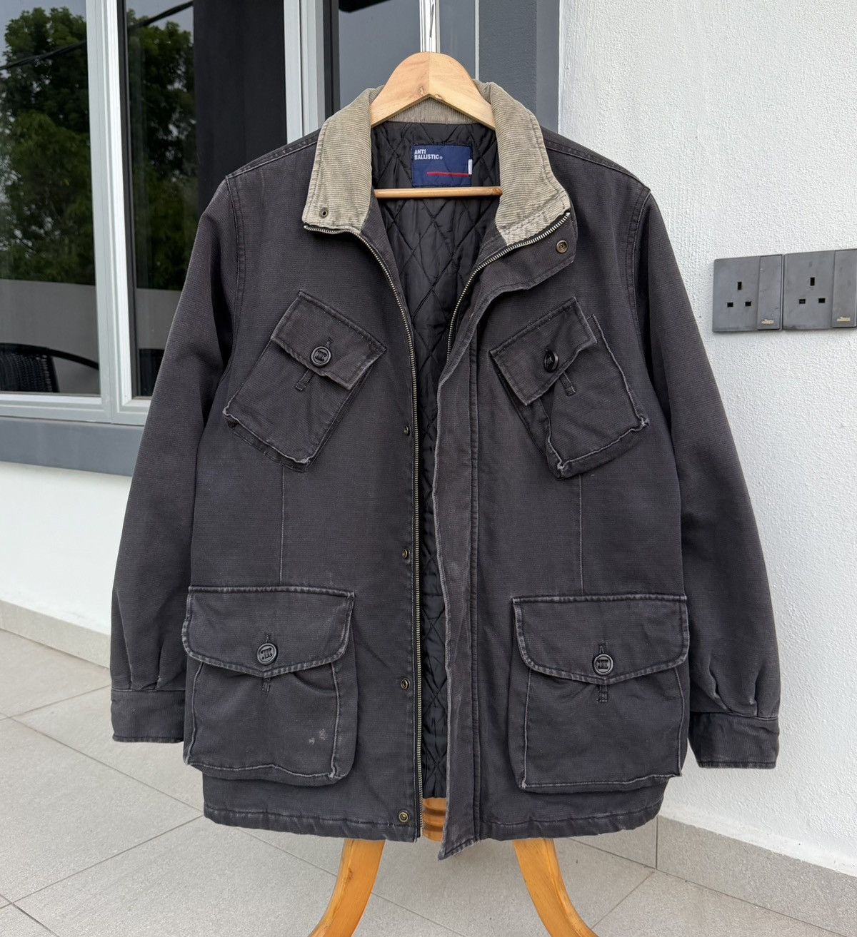 Vintage Vtg Anti Ballistic Field Quilted Lining Distressed Jacket Size US L / EU 52-54 / 3 - 3 Thumbnail