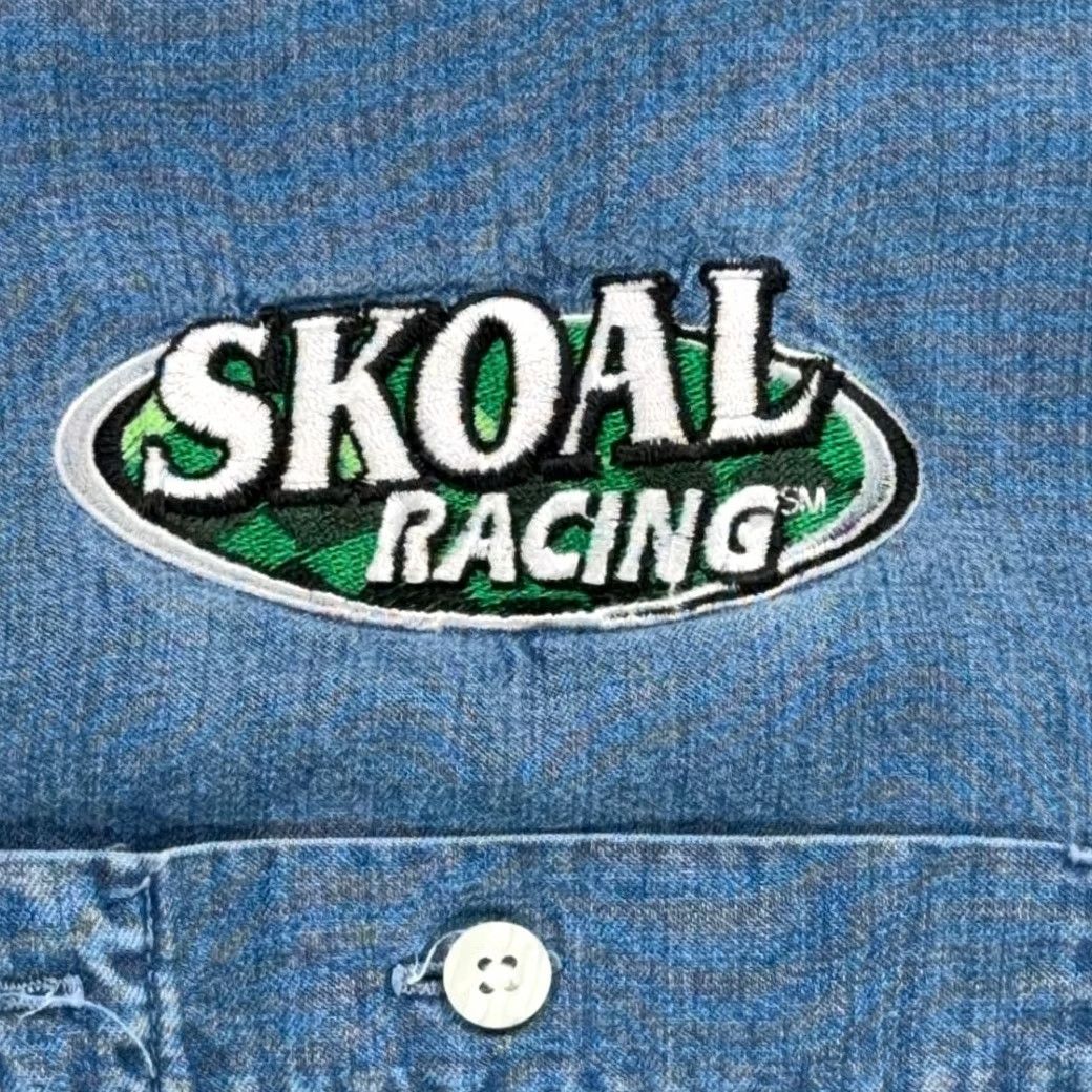 Denime VINTAGE Gear For Sports Skoal Racing Shirt Shirts XL Blue Denim 90s Cars USA Mens Size US XL / EU 56 / 4 - 4 Thumbnail