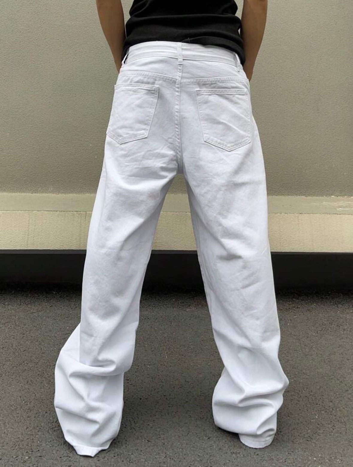 Jean × Streetwear × Vintage Baggy Jeans, white pants wide leg | Grailed
