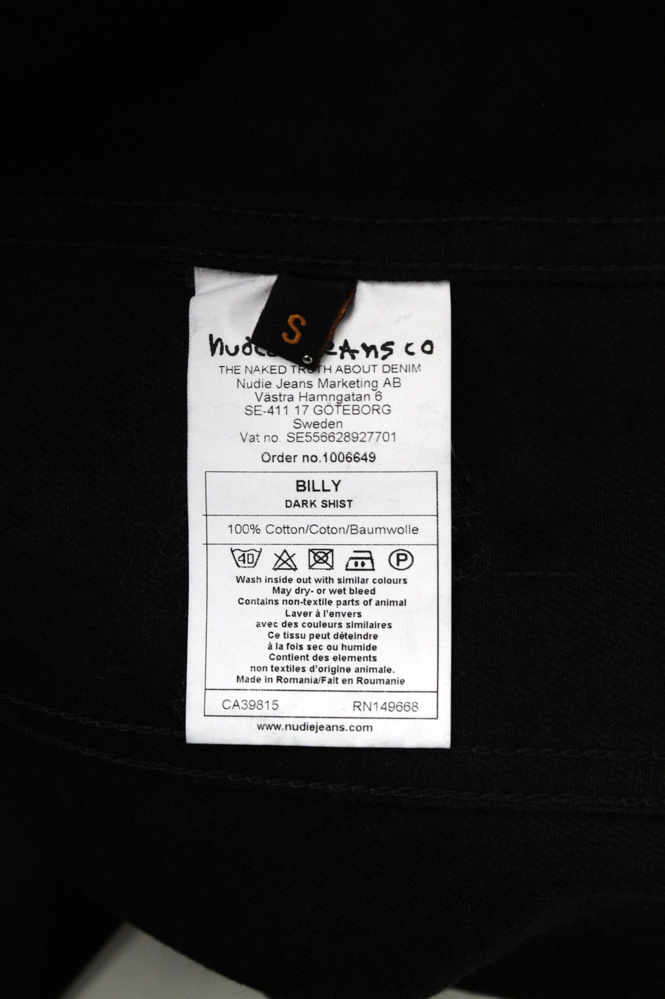 Nudie Jeans BILLY S Dark Shist Denim Jacket 81063 Size US S / EU 44-46 / 1 - 7 Thumbnail