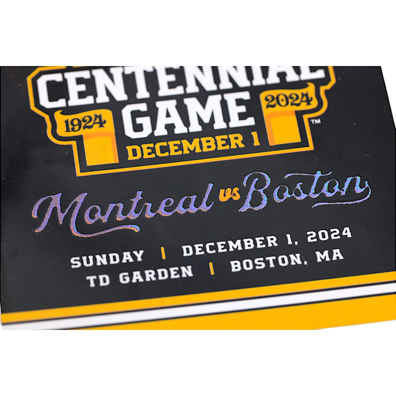 NHL Boston Bruins v Montreal Canadiens Centennial Commem. Ticket Size ONE SIZE - 3 Thumbnail