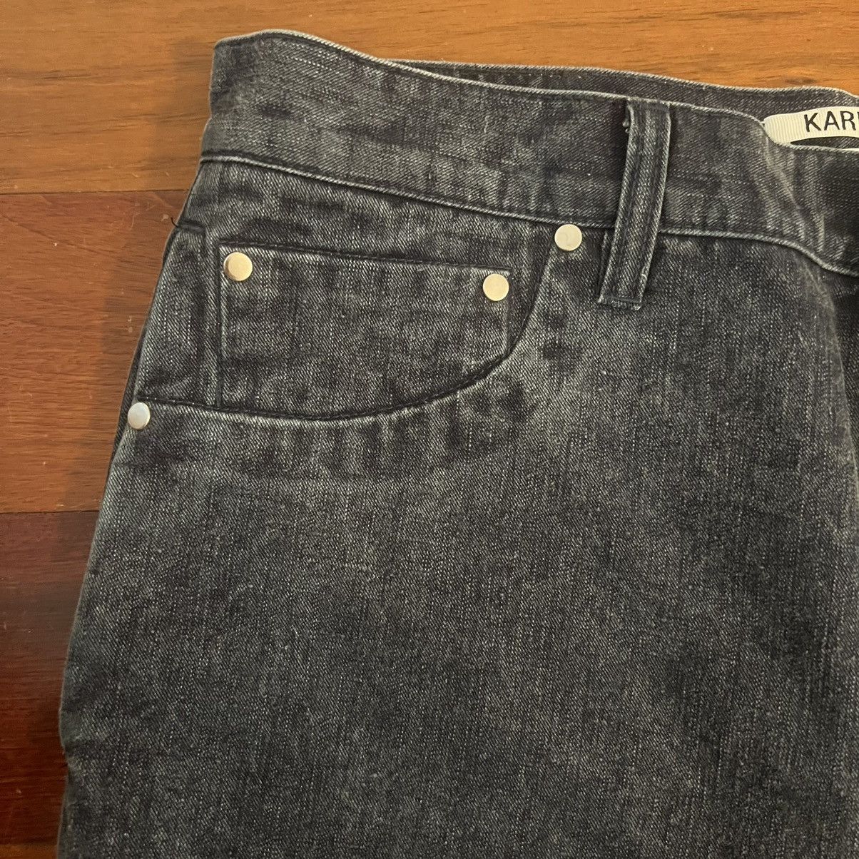 Other Karmuel Young Navy Washed Molded Wide Leg Pants Size US 33 - 3 Thumbnail