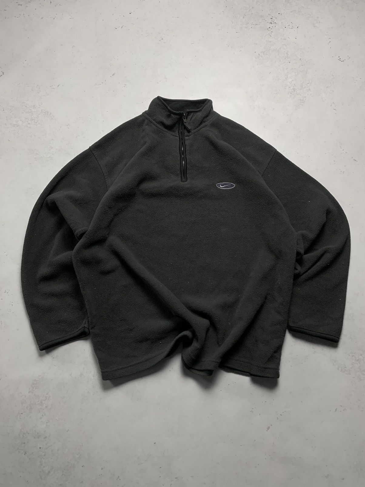 Vintage Vintage Nike Swoosh Fleece Quarter Zip Sherpa Sweatshirt XL Size US XL / EU 56 / 4 - 1 Thumbnail