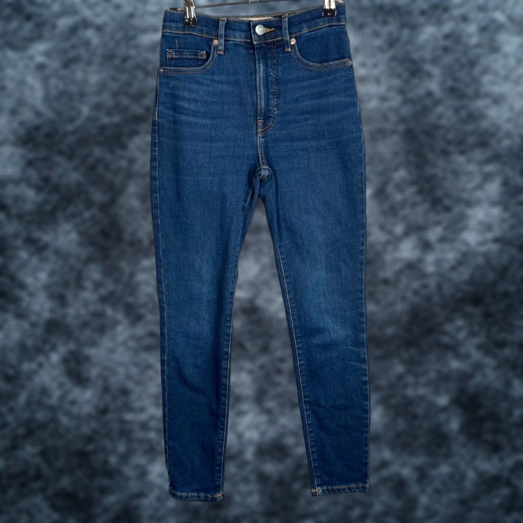 Everlane Everlane Womens Size 24 Ankle High-Rise Skinny Blue Denim Dark Zip 5-Pocket Stretch Regular Inseam 26 Size 42" / US 20 - 1 Thumbnail