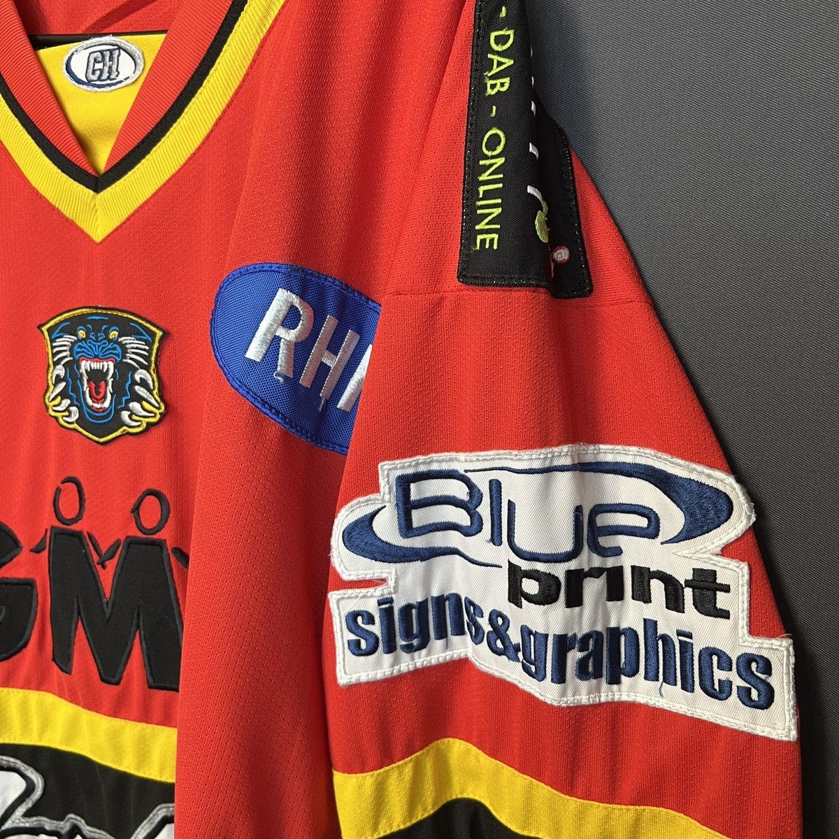 NHL Nottingham Panthers 2008 - 2009 alternate Game Worn Jersey Size US M / EU 48-50 / 2 - 4 Thumbnail