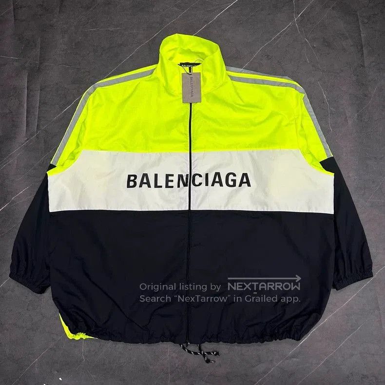 Balenciaga Yellow Black Windbreaker.
