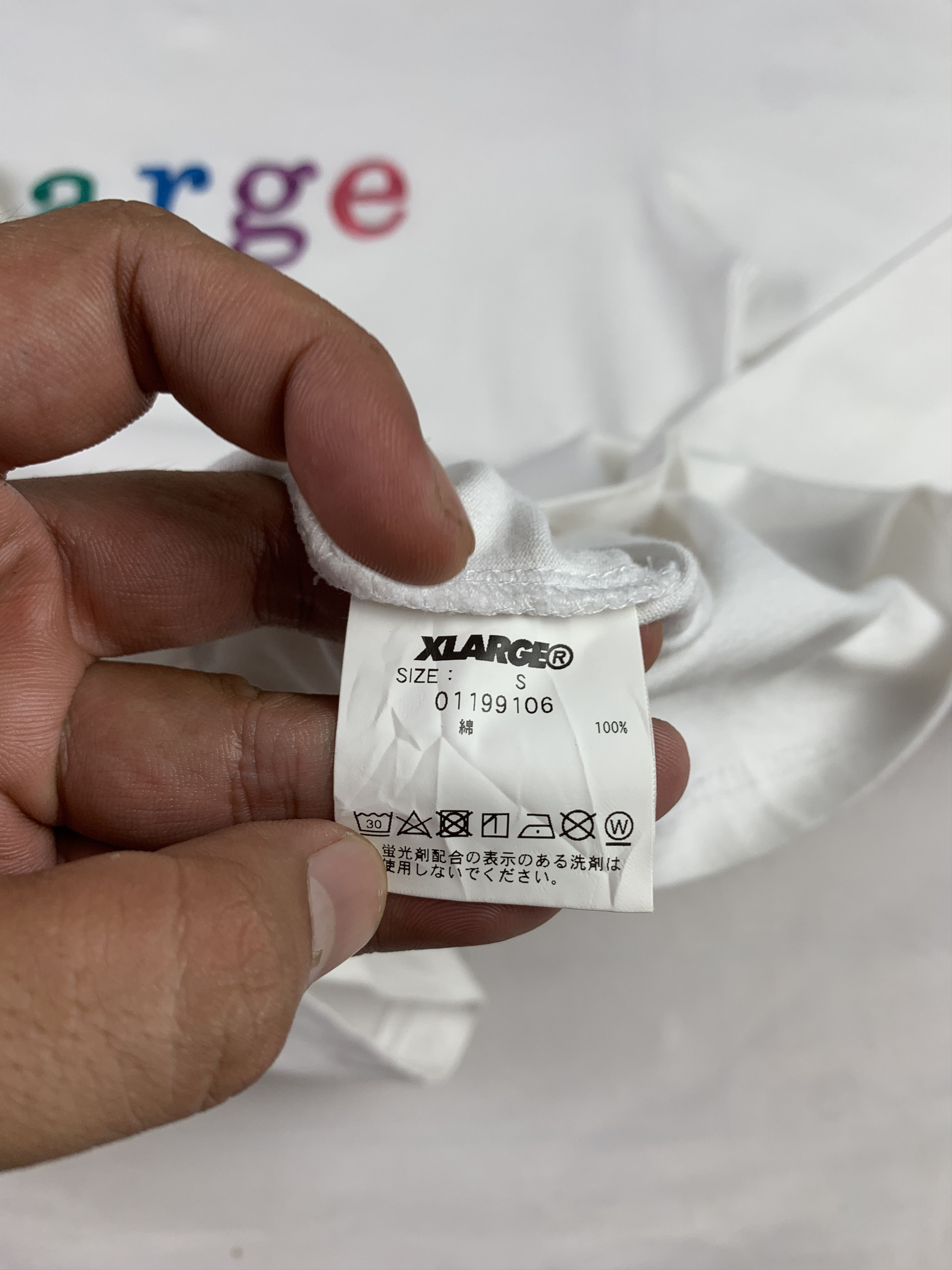 Xlarge XLARGE White Rip-off Longsleeve Tee (S) Size US S / EU 44-46 / 1 - 5 Thumbnail