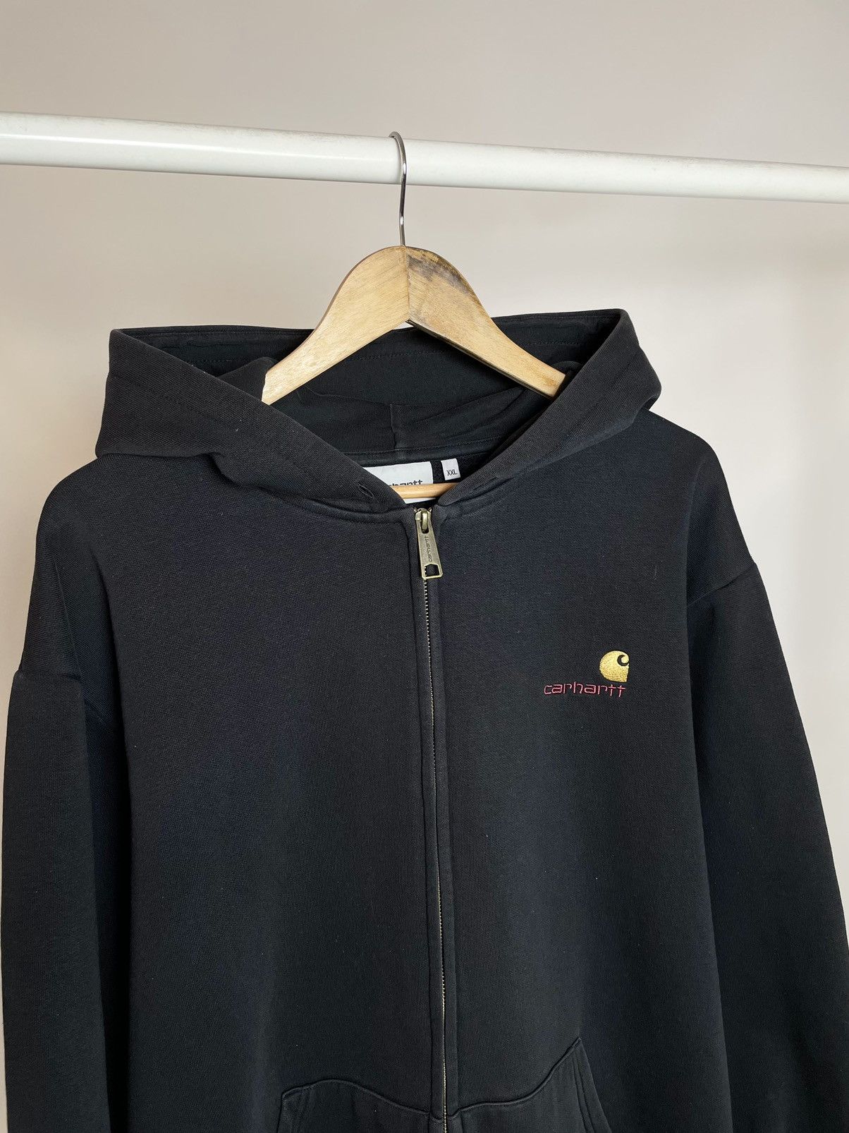 Carhartt Carhartt WIP 🌆 black faded hooded work squad hoodie jacket Size US XXL / EU 58 / 5 - 4 Thumbnail