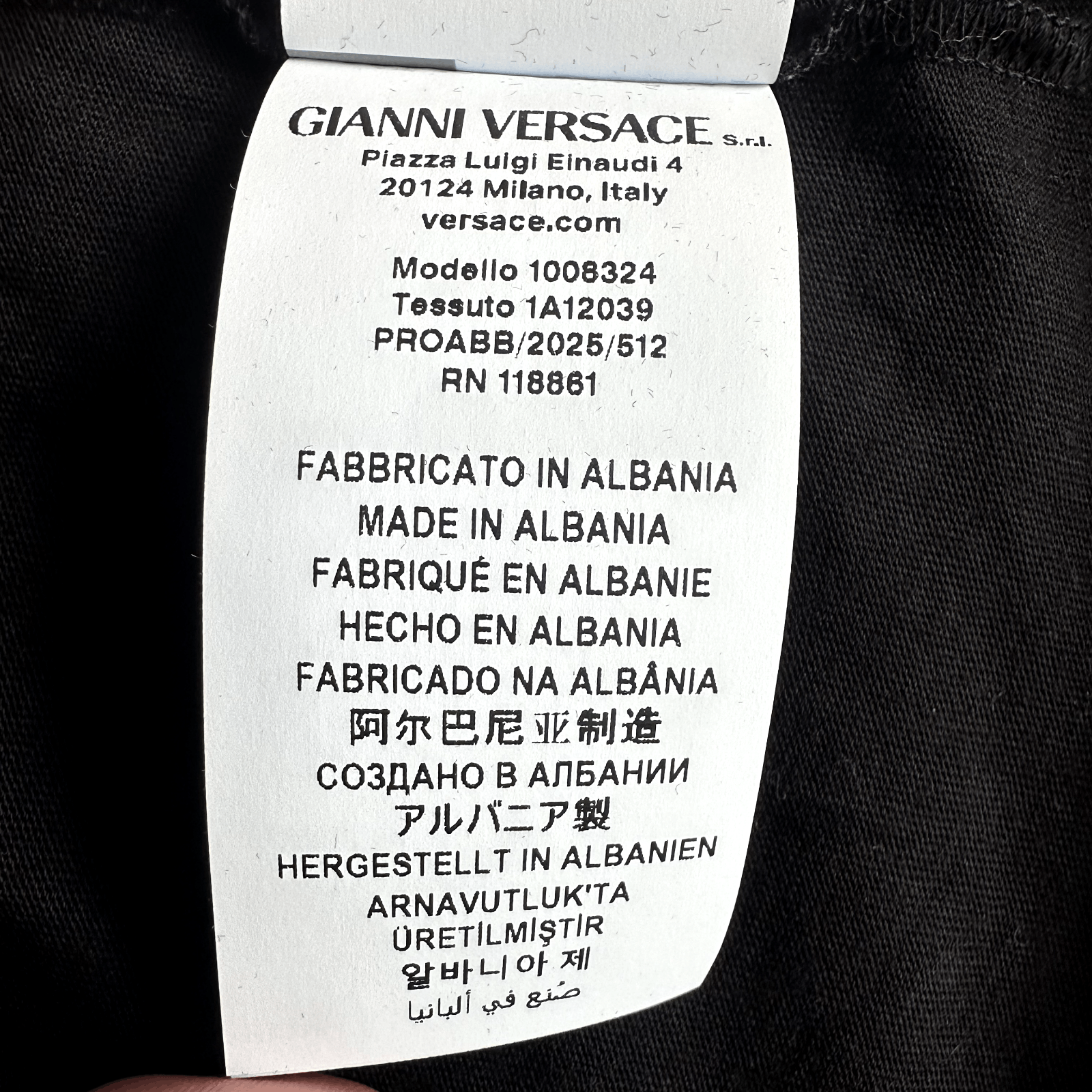 Versace Versace Black Shirt With Pink Front Logo Size Medium Retail Size M / US 6-8 / IT 42-44 - 5 Thumbnail