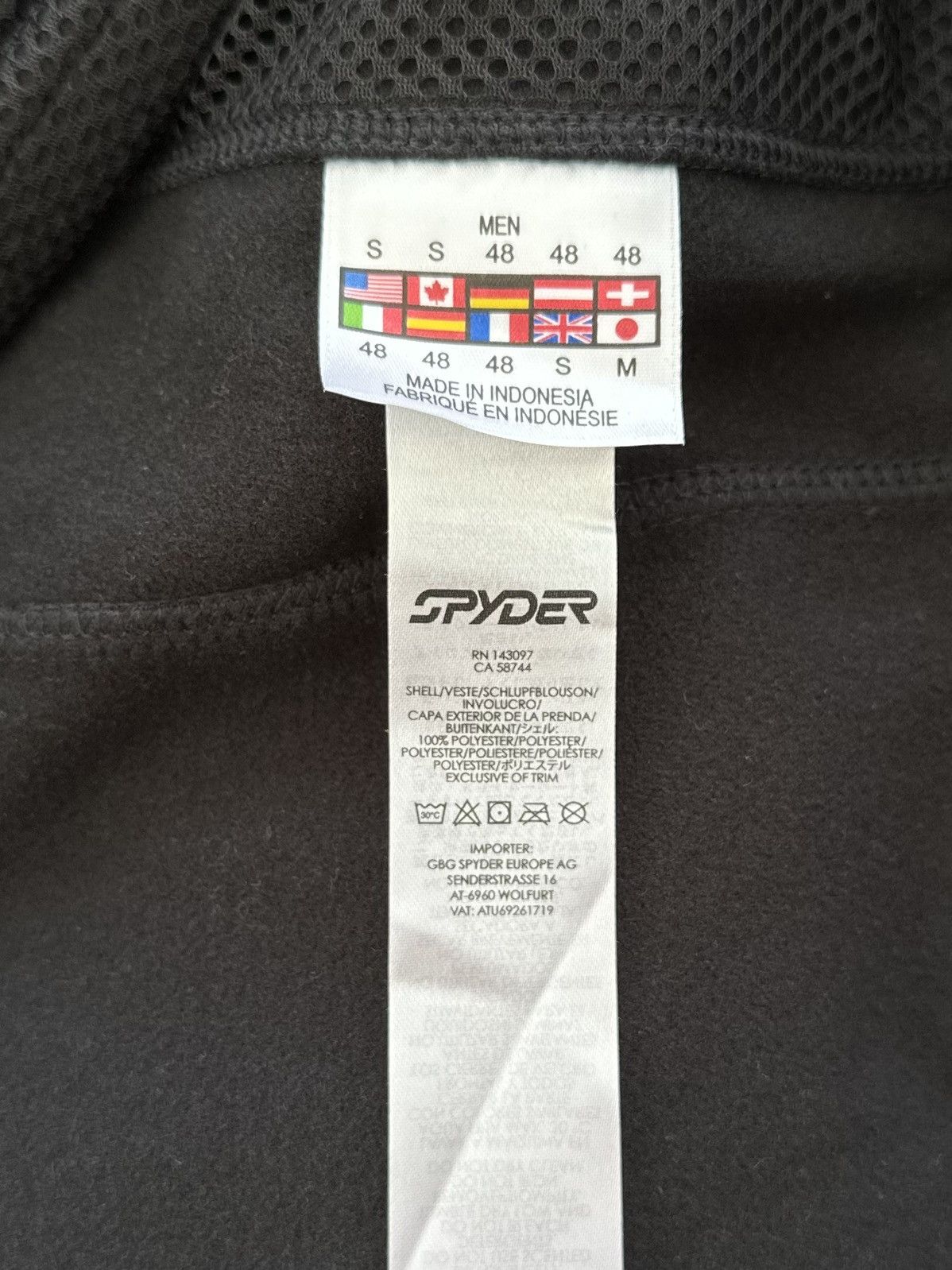Spyder Spyder Black Softshell Zip Jacket Men's Size S Size US S / EU 44-46 / 1 - 6 Thumbnail