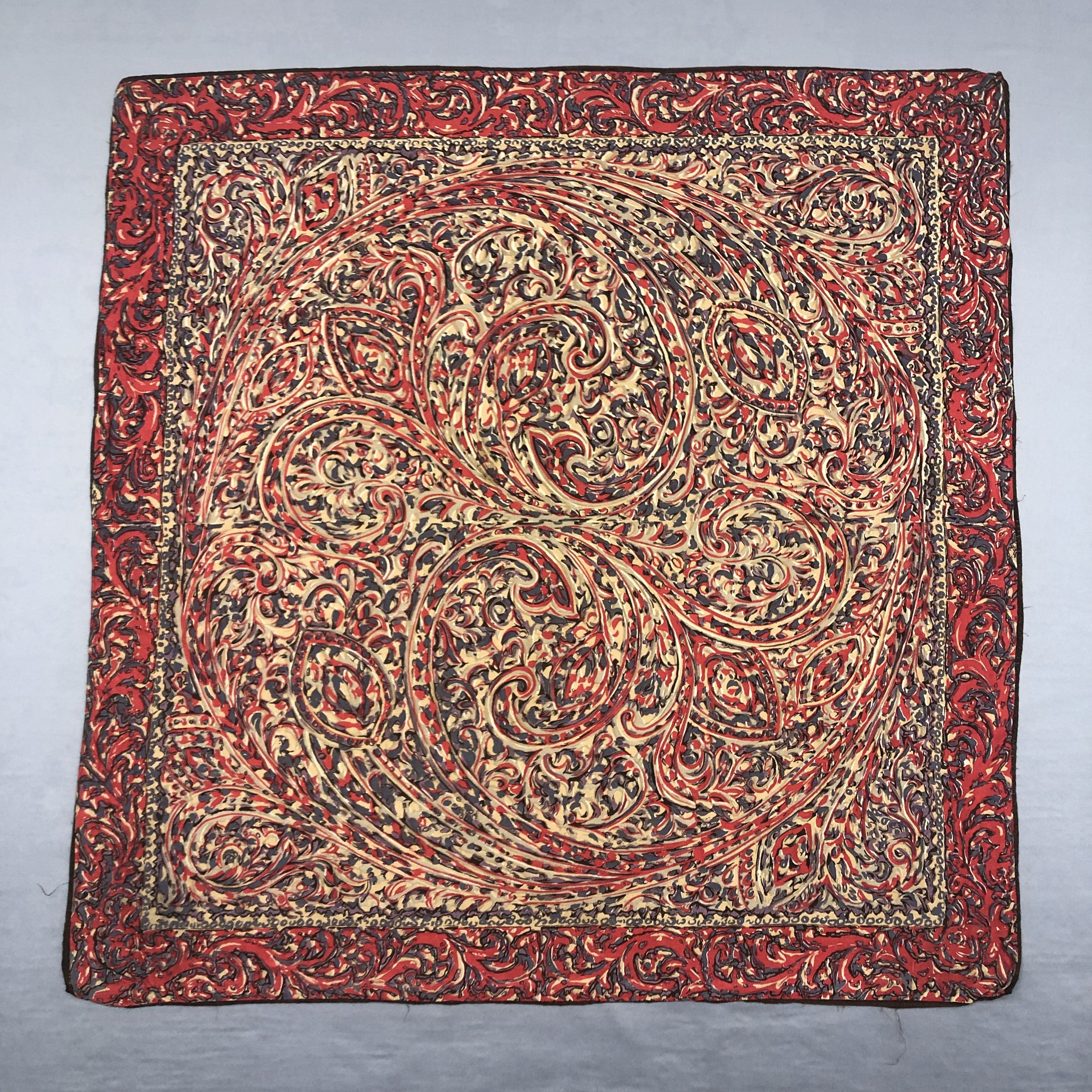Vintage SILK Scarf Twill Stole Wraps Scarves