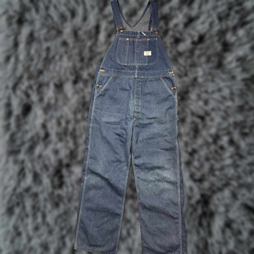 Vintage VINTAGE Big Mac Denim Bib Overalls Mens 44x30.5 Blue Square Back Workwear Utility Pants Size US 44 / EU 60 - 1 Thumbnail