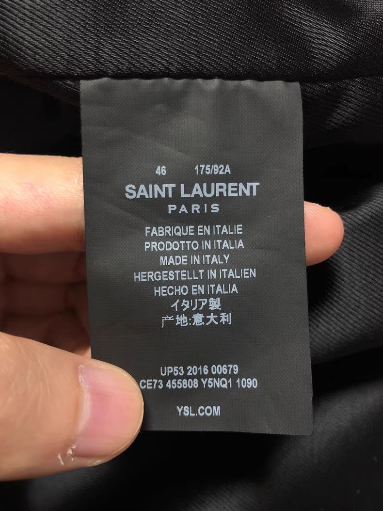 Saint Laurent Paris Saint Laurent 16fw full leather black baseball jacket -DMC Size US S / EU 44-46 / 1 - 8 Thumbnail