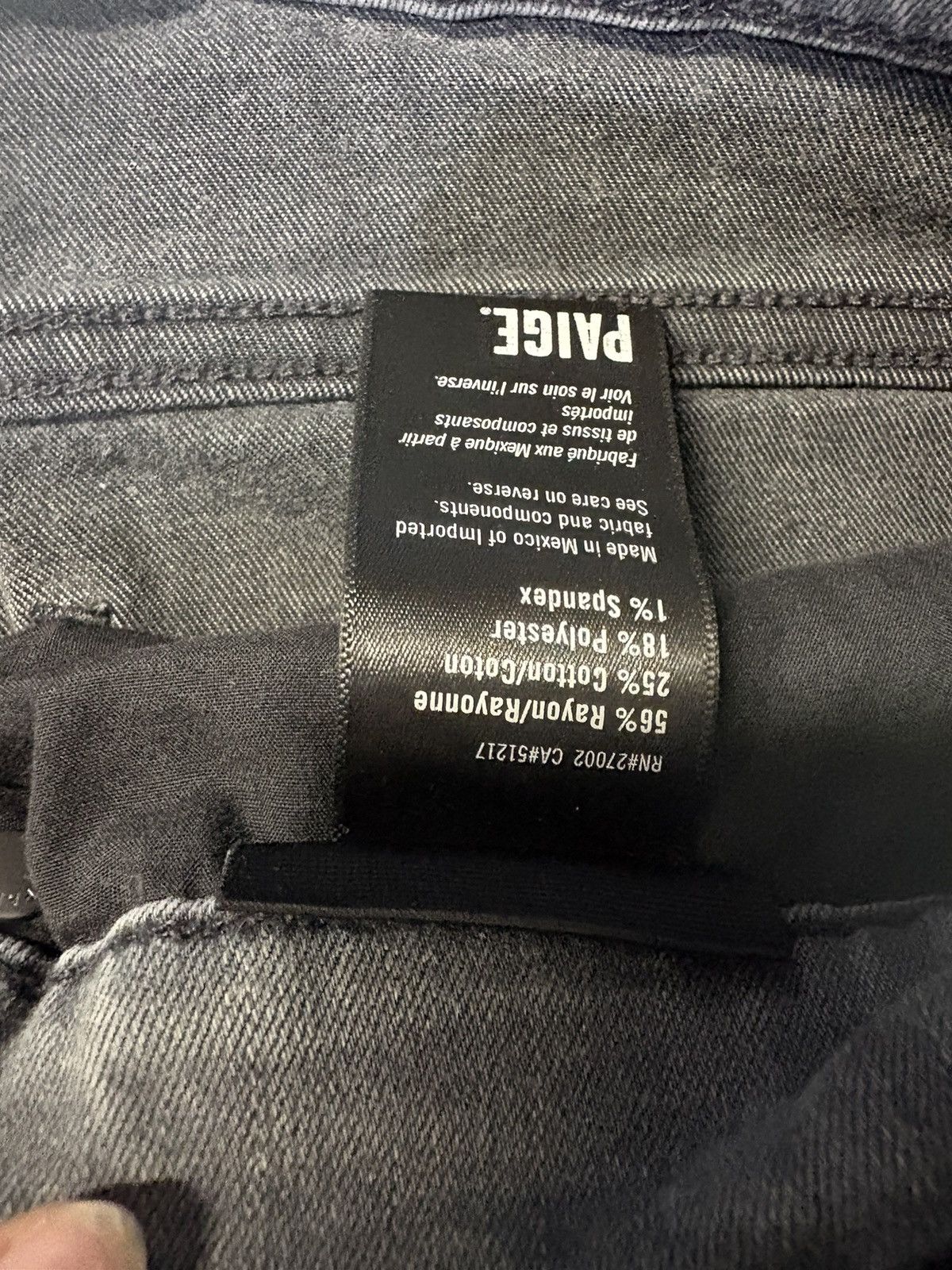 Paige PAIGE Gray Slim Straight Jeans Size 38 Size US 38 / EU 54 - 4 Thumbnail