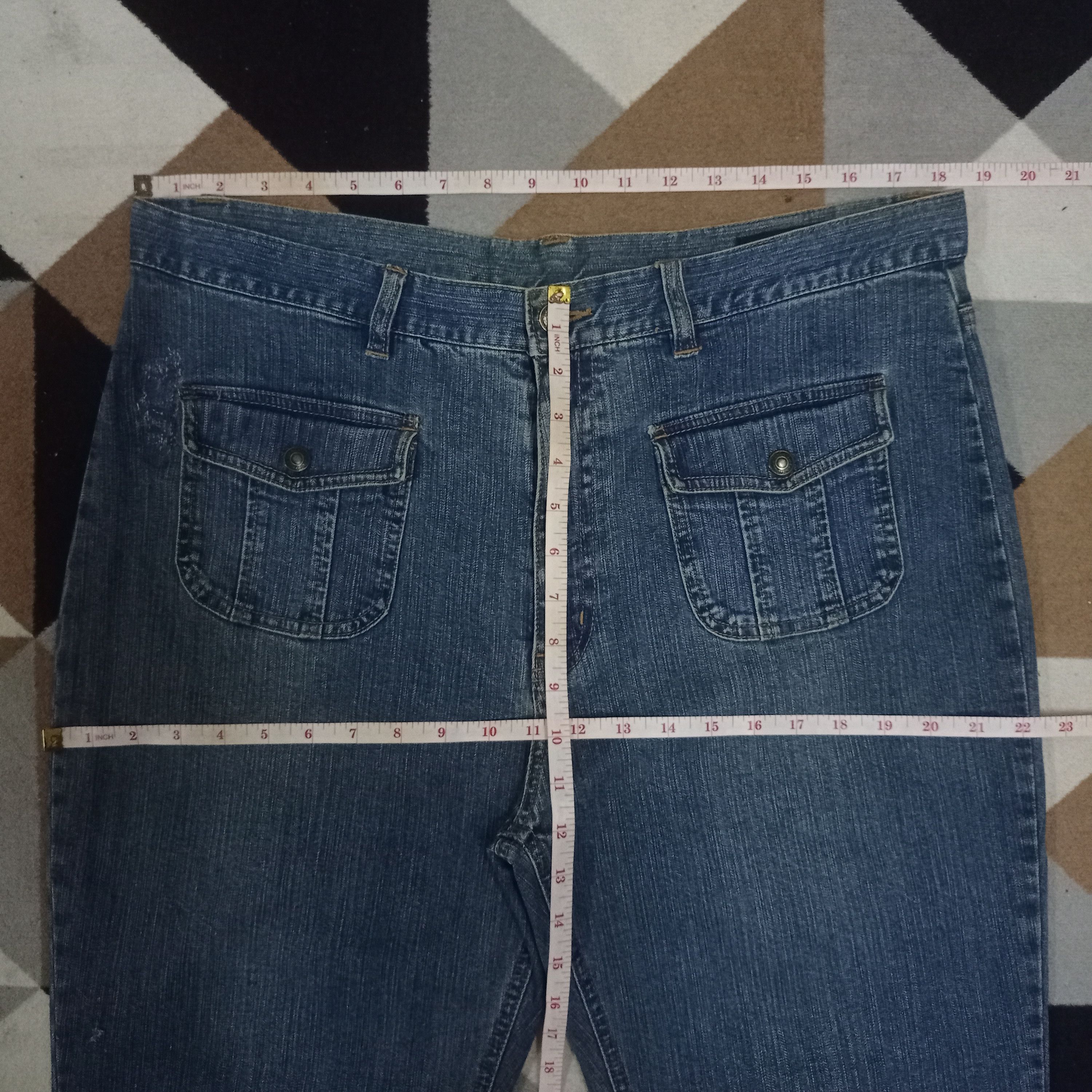 Japanese Brand Vintage Japanese Brand Bush Pants Style Flare Denim Size US 37 - 8 Thumbnail