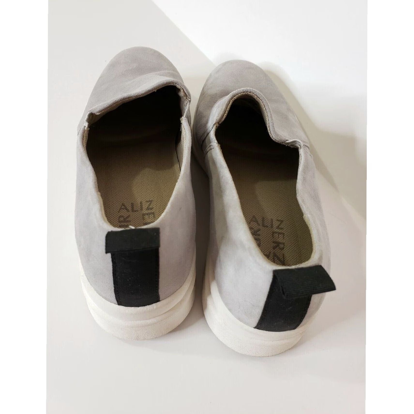 Naturalizer Naturalizer YOLA Sneaker Womens 7.5M Gray Leather Platform Slip On Cushioned Casual Size US 8 / IT 38 - 3 Thumbnail